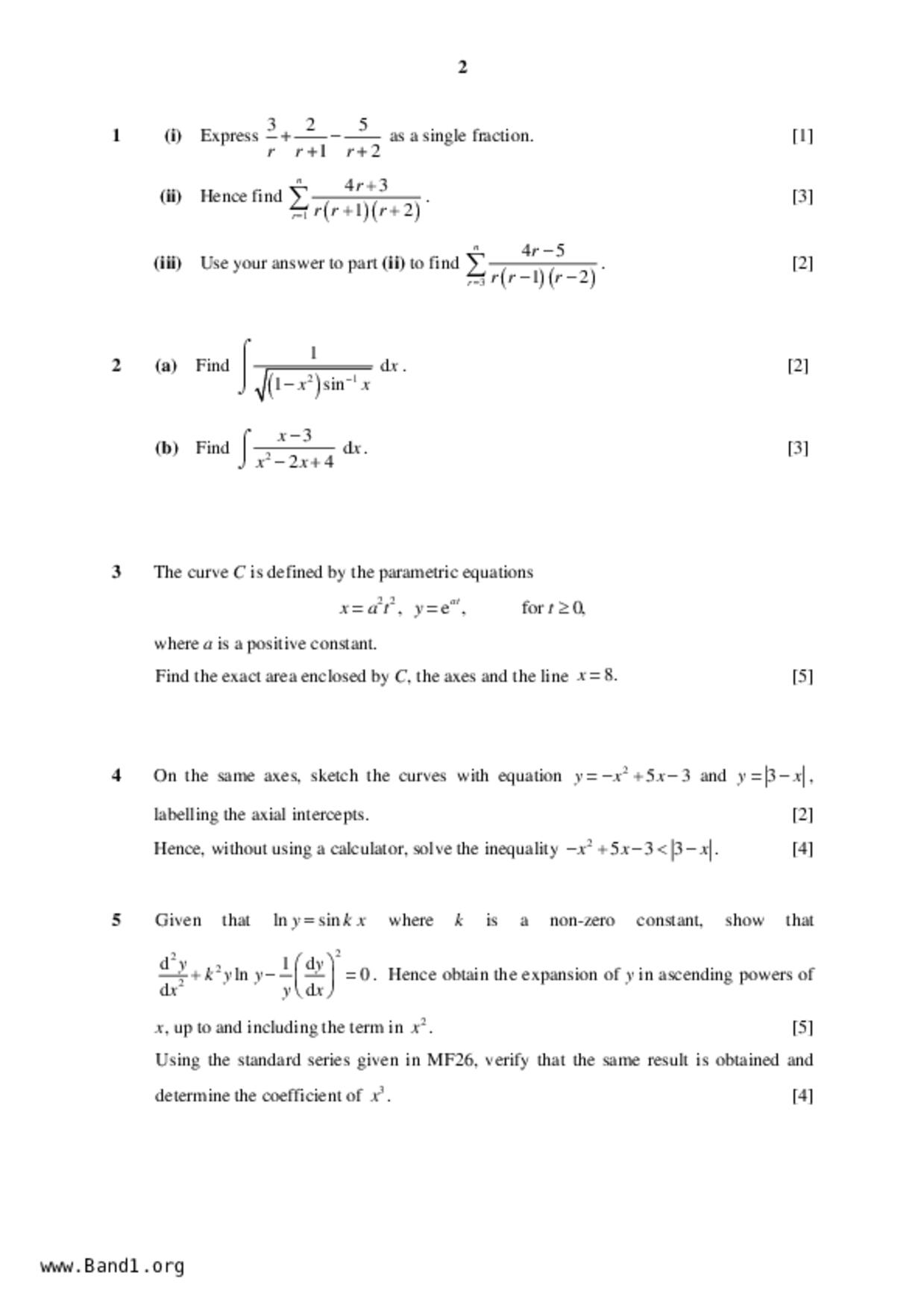 JC2Maths試卷