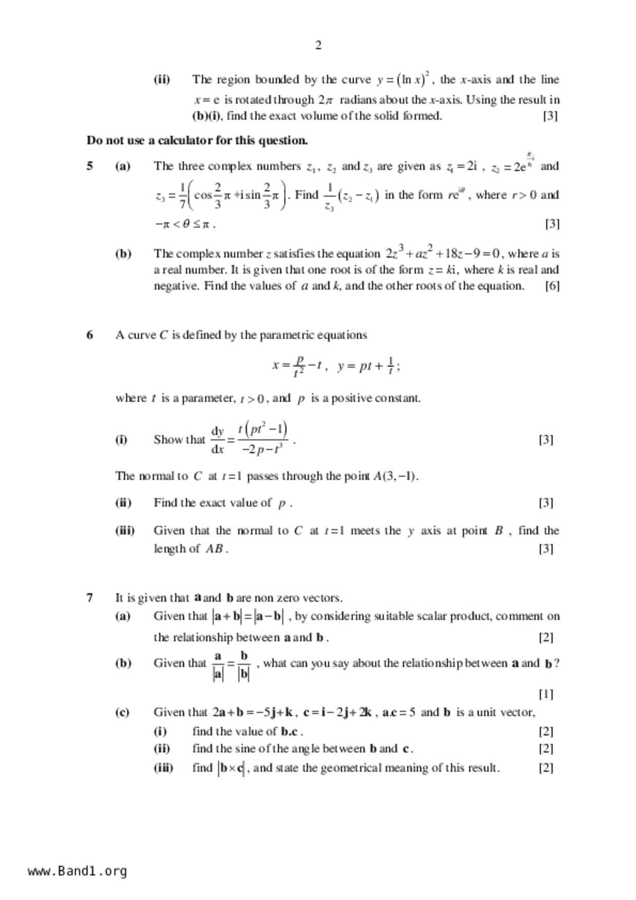 JC2Maths試卷