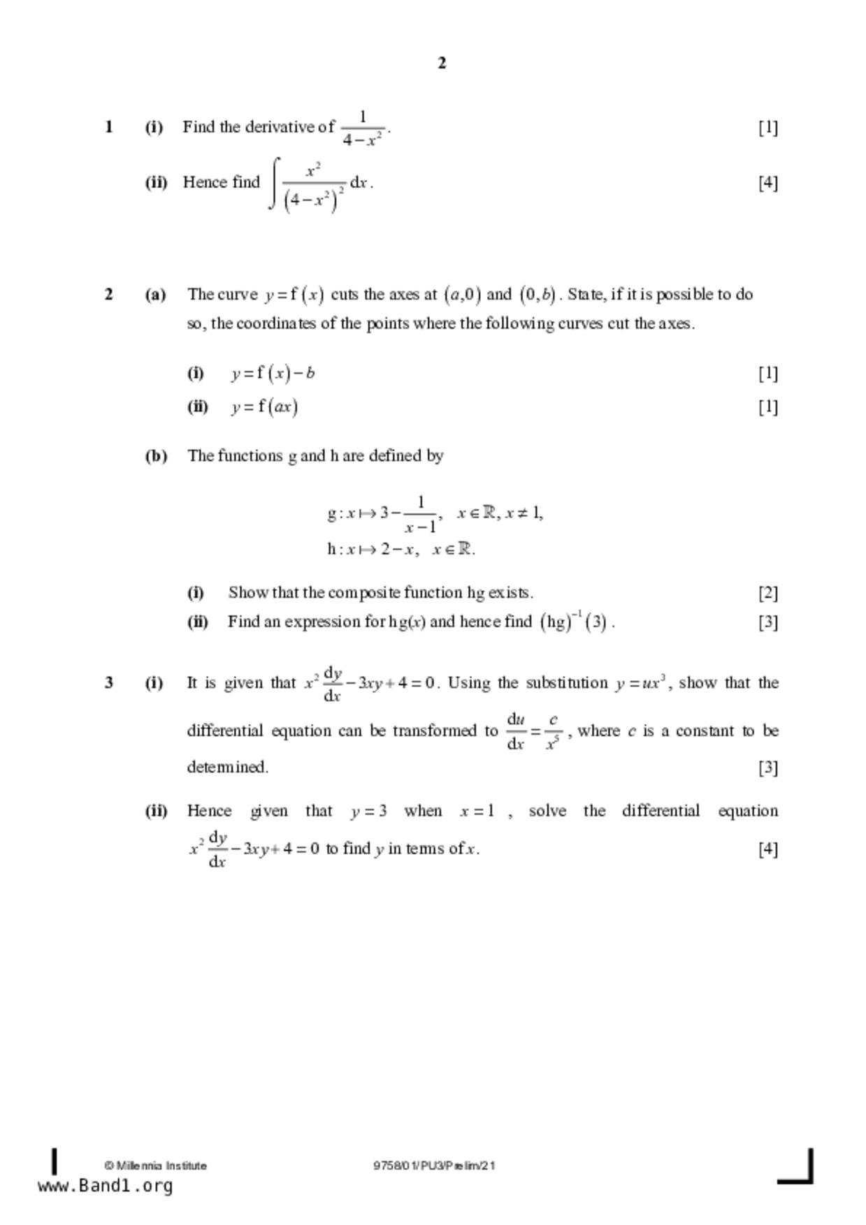 JC2Maths試卷
