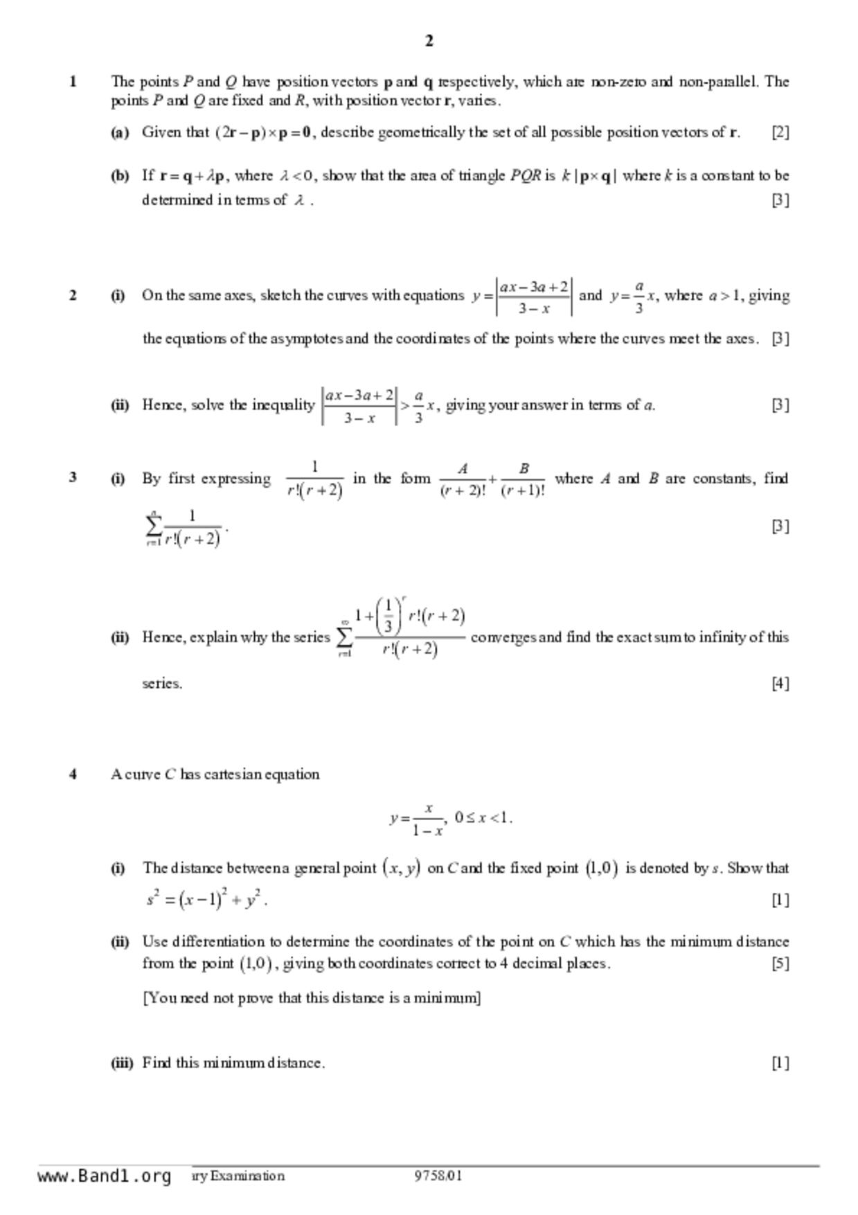 JC2Maths試卷