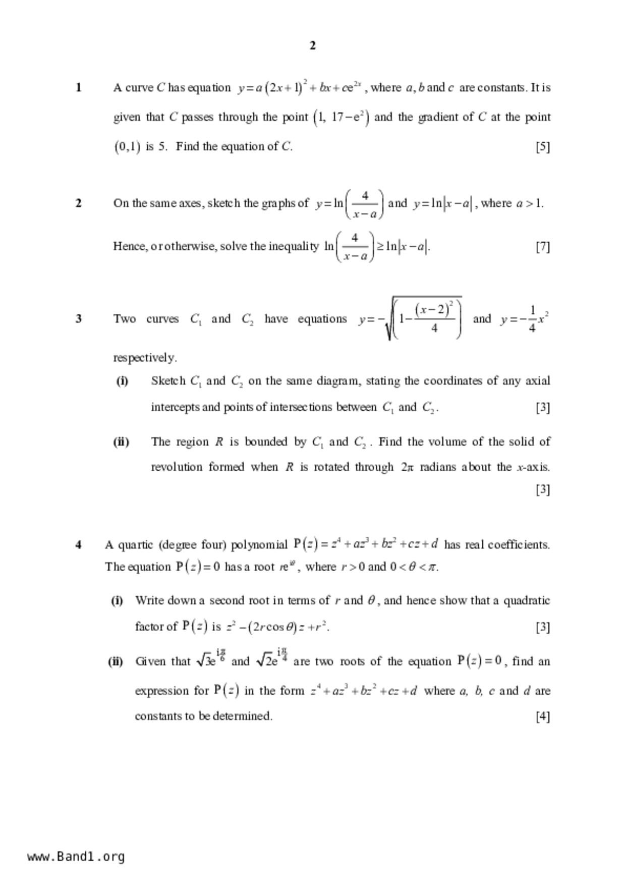 JC2Maths試卷