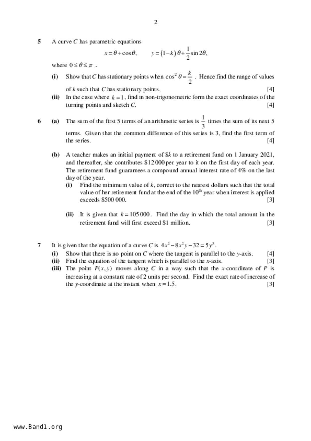 JC2Maths試卷