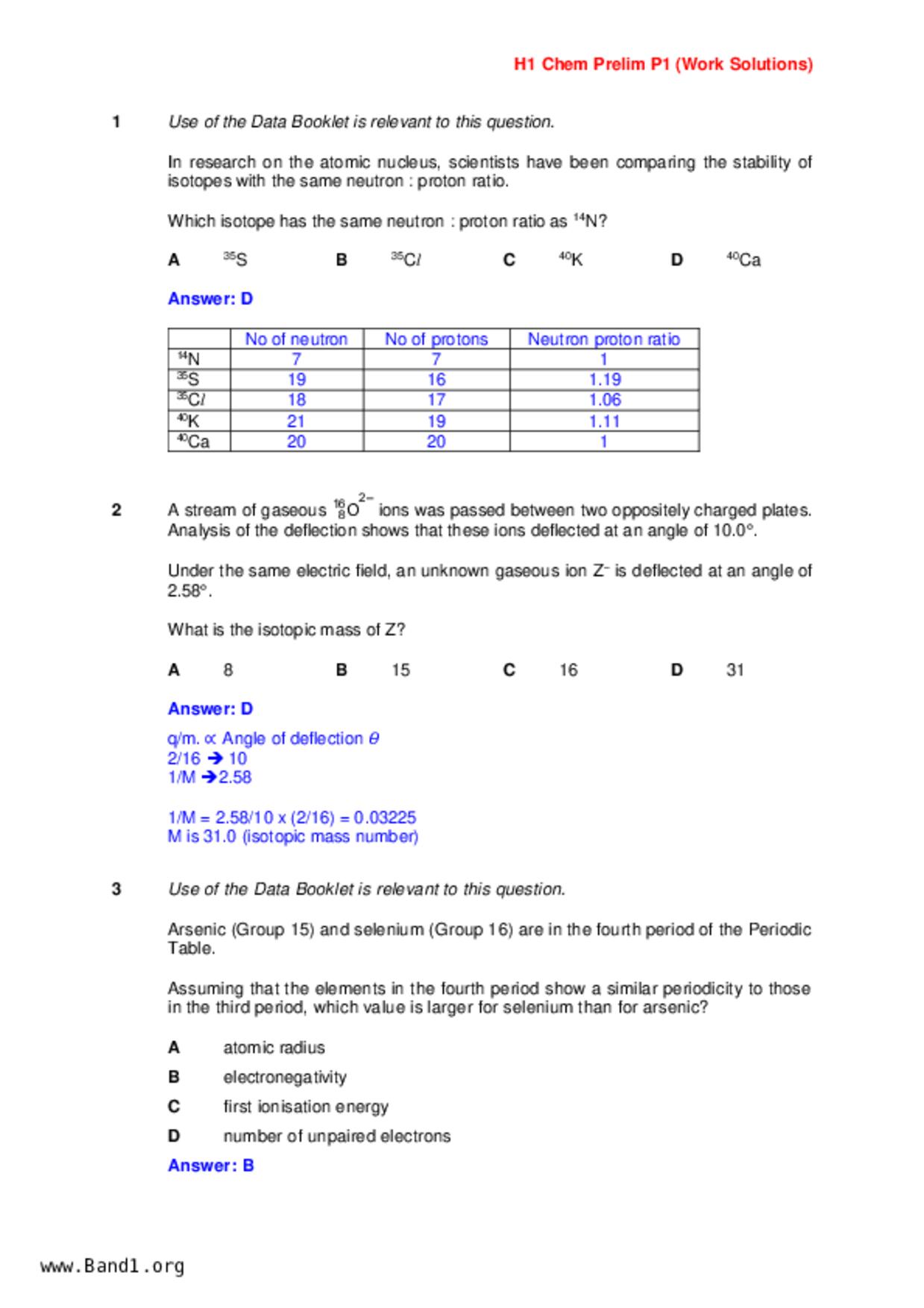 JC2Chemistry試卷