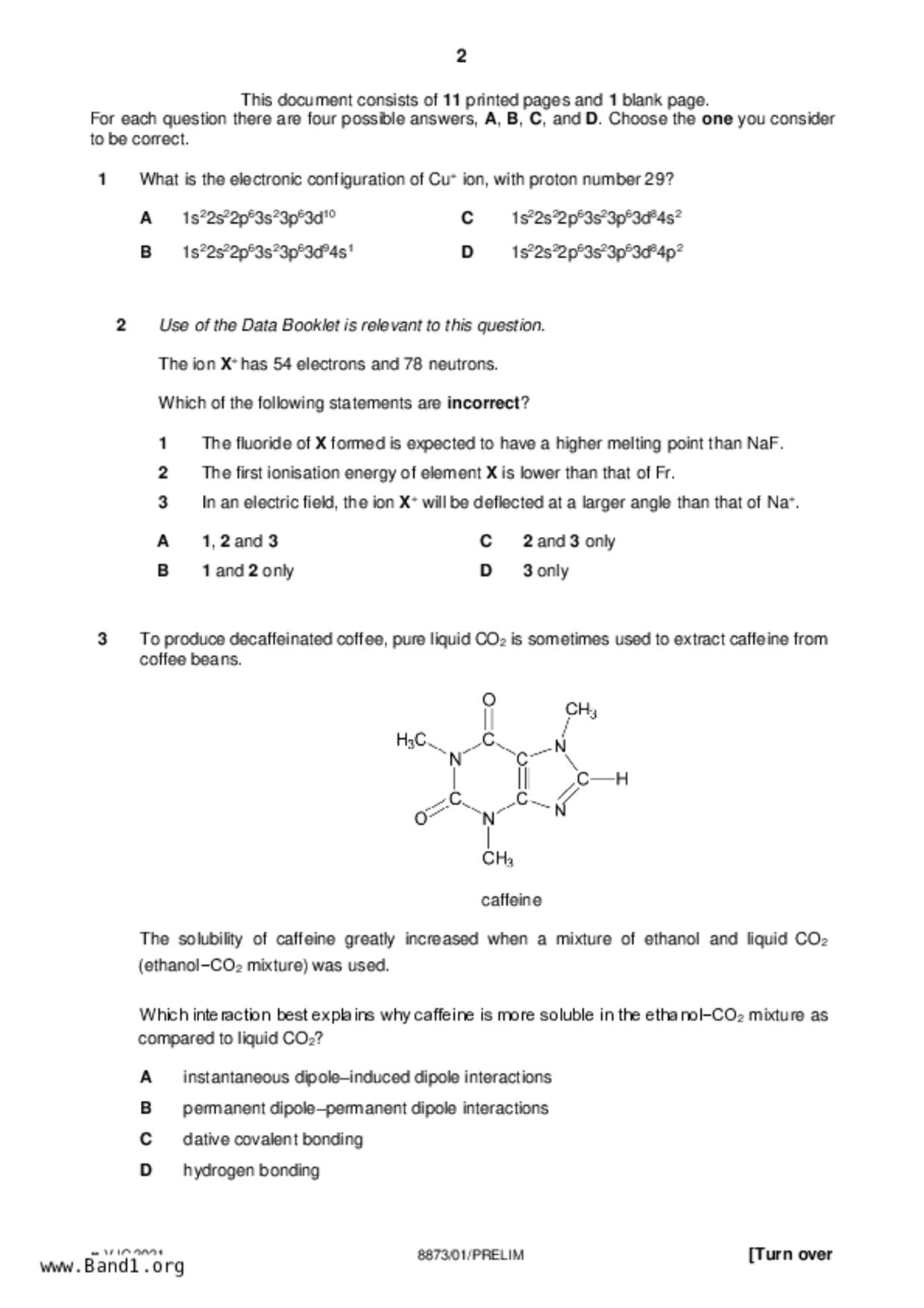 JC2Chemistry試卷