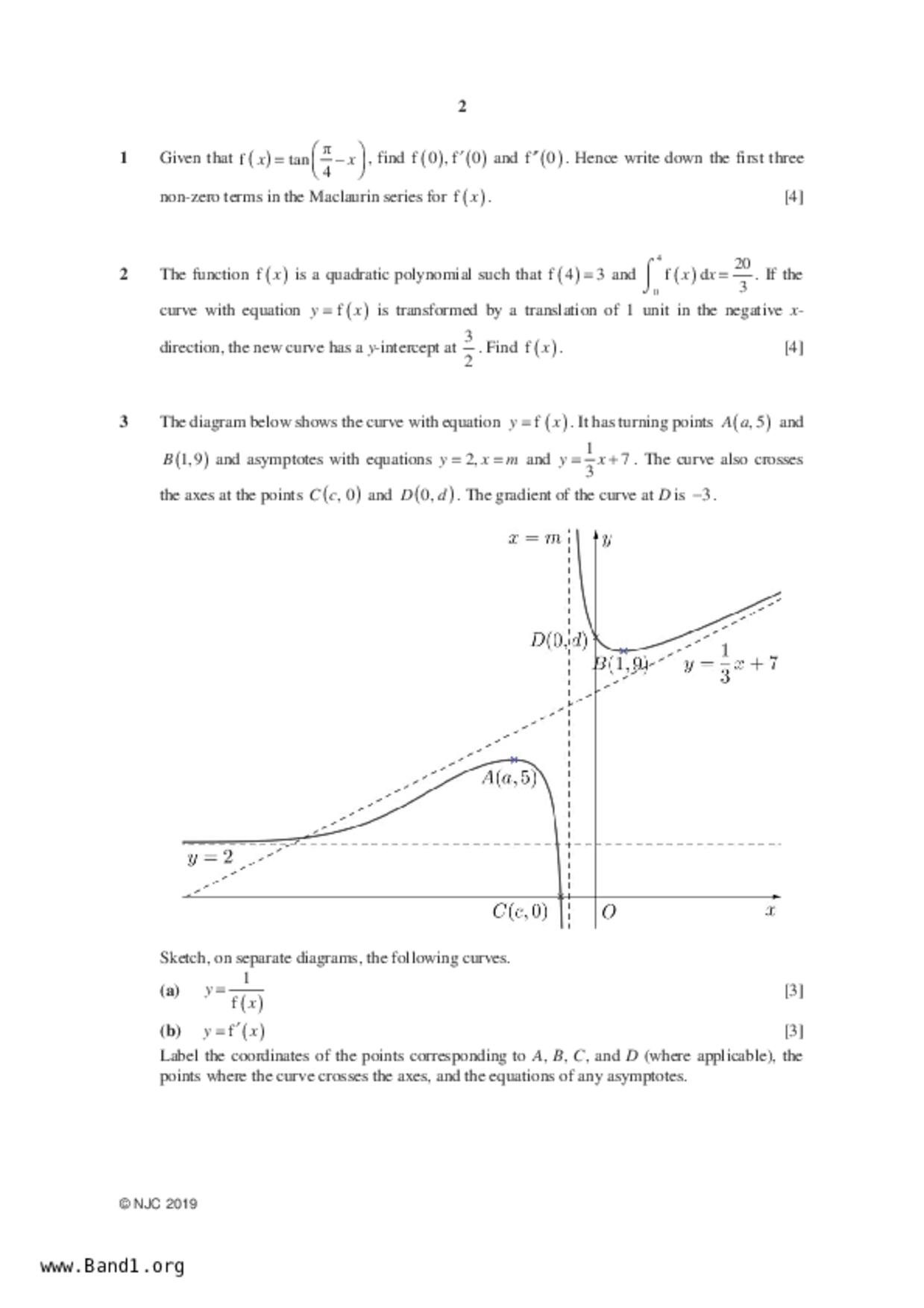 JC1Maths試卷