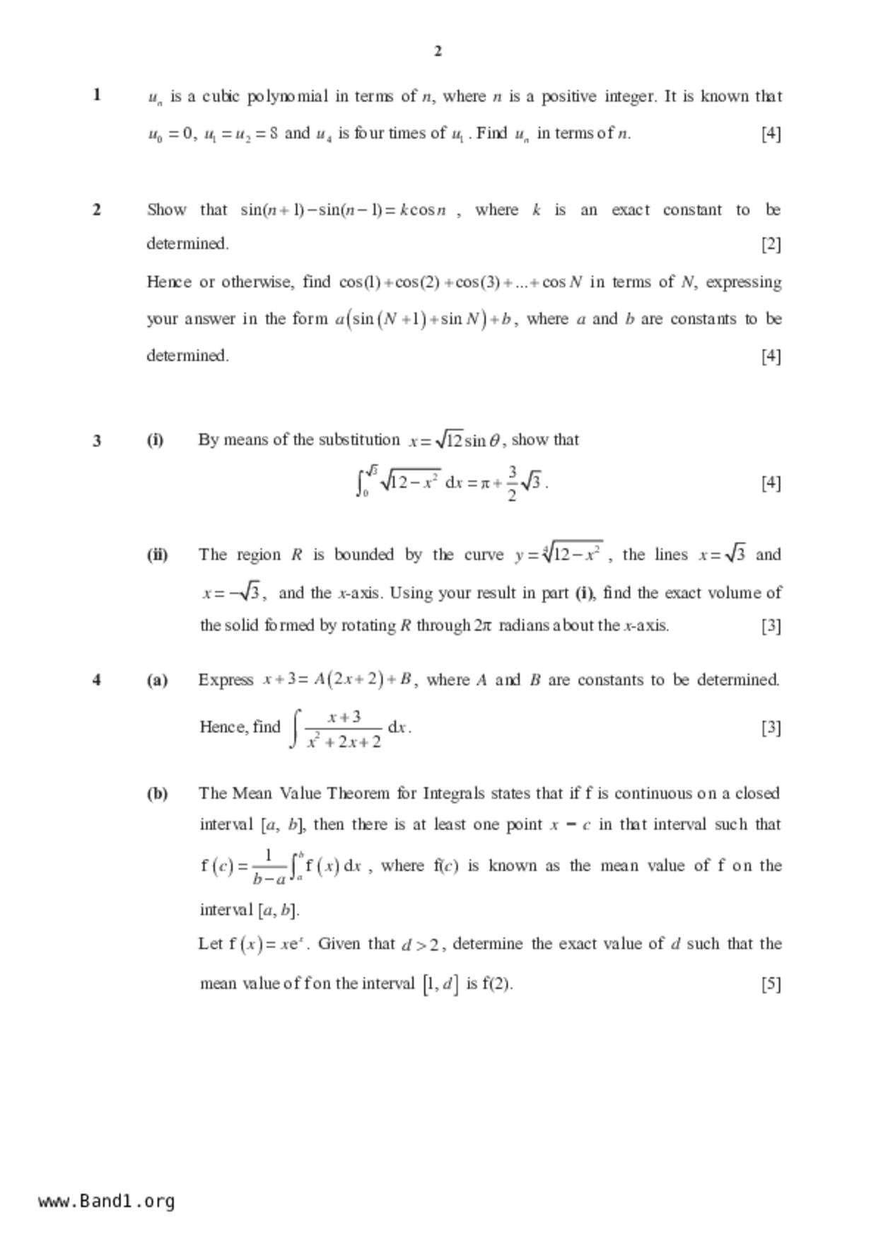 JC1Maths試卷
