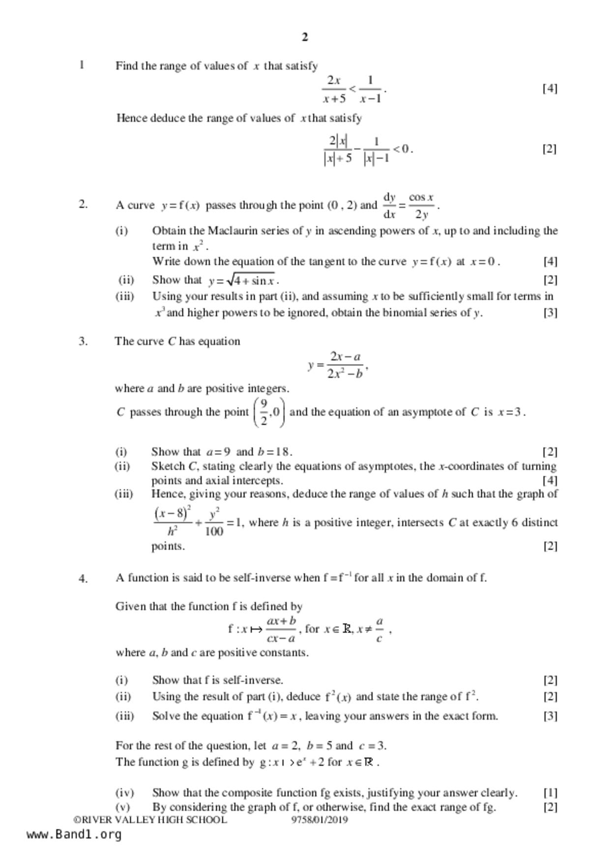 JC2Maths試卷