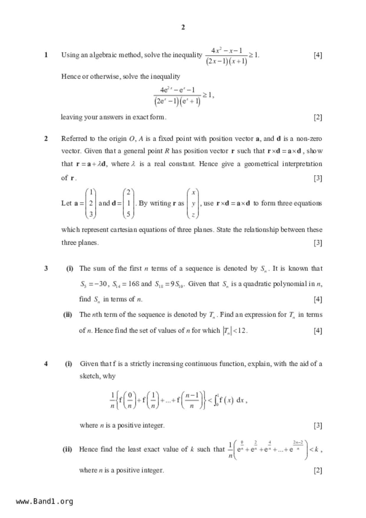 JC2Maths試卷