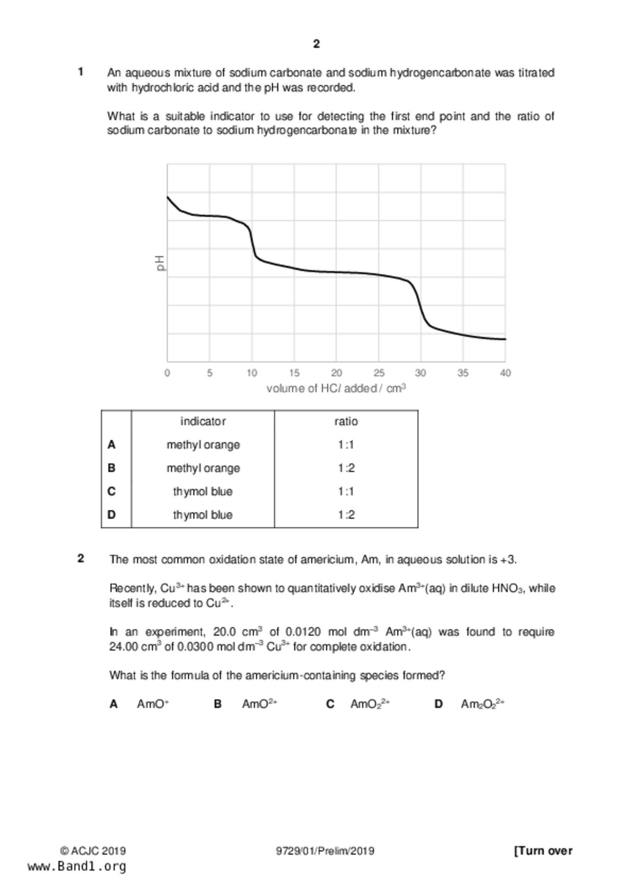 JC2Chemistry試卷