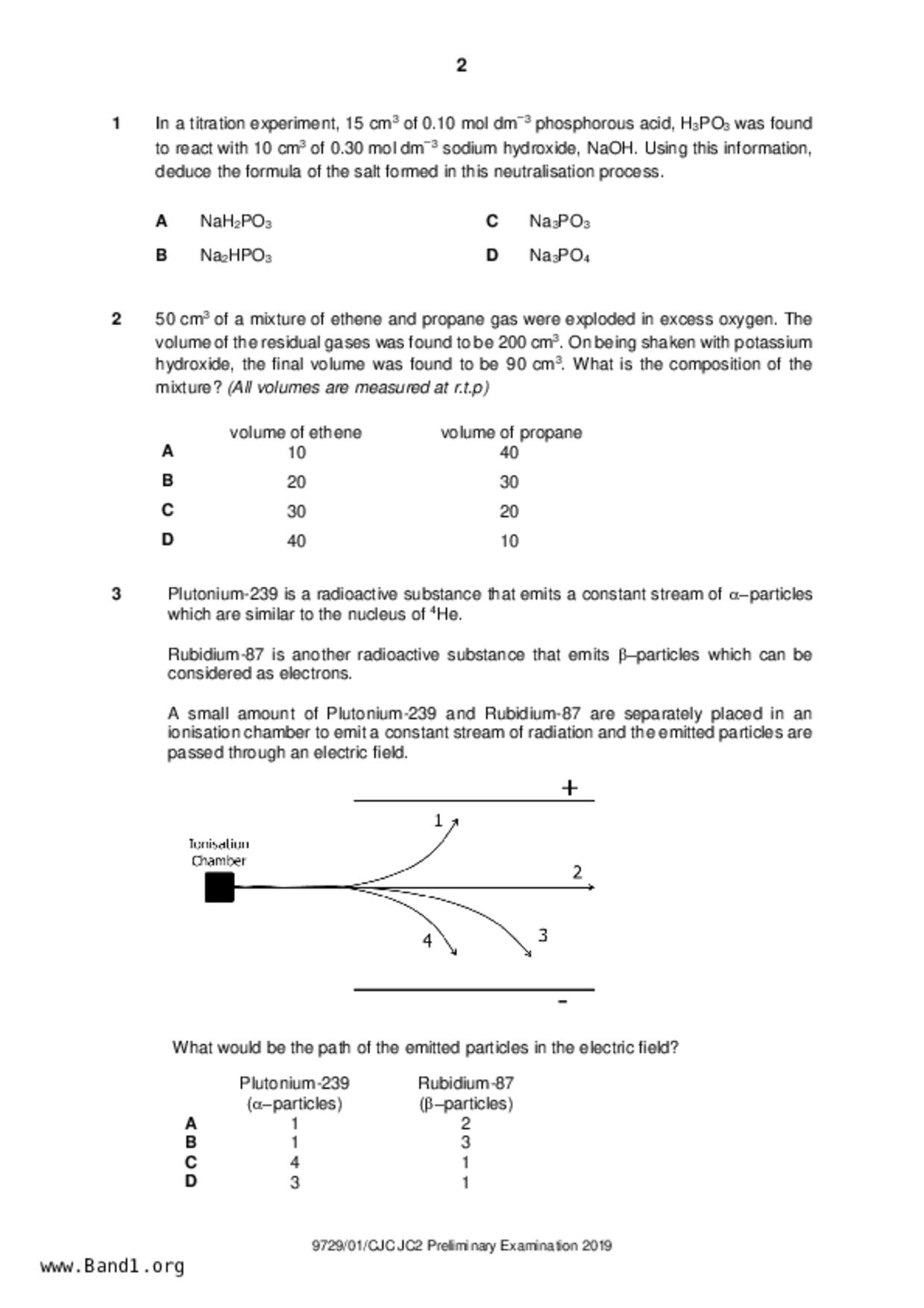 JC2Chemistry試卷