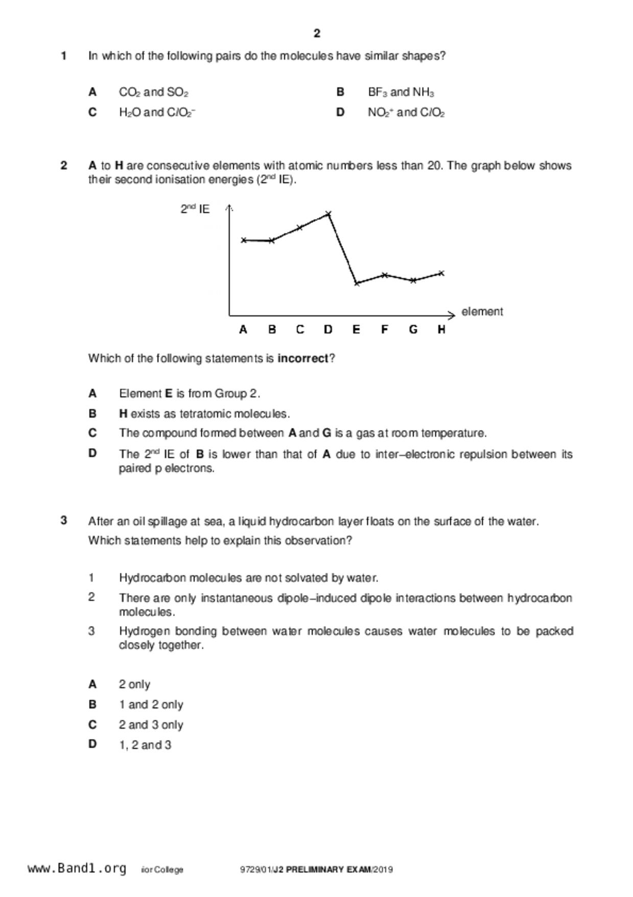 JC2Chemistry試卷