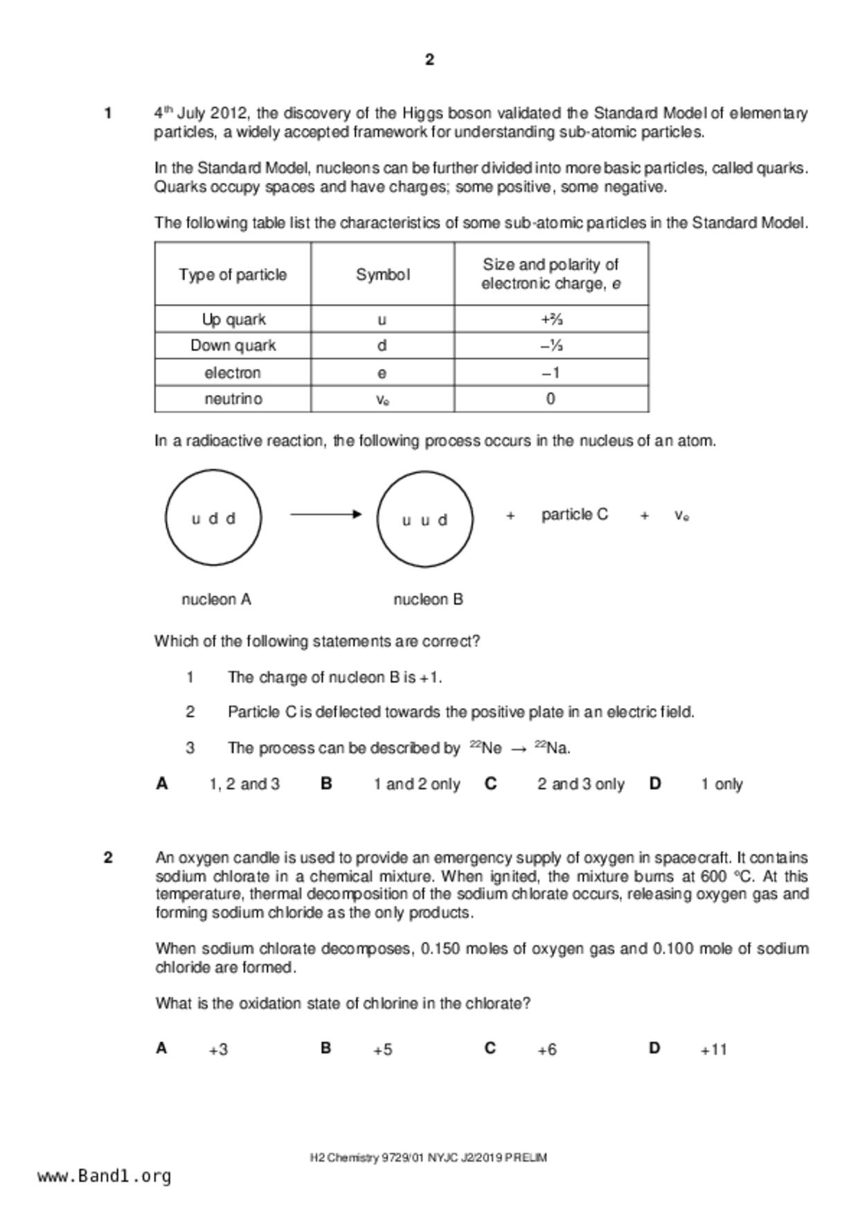 JC2Chemistry試卷