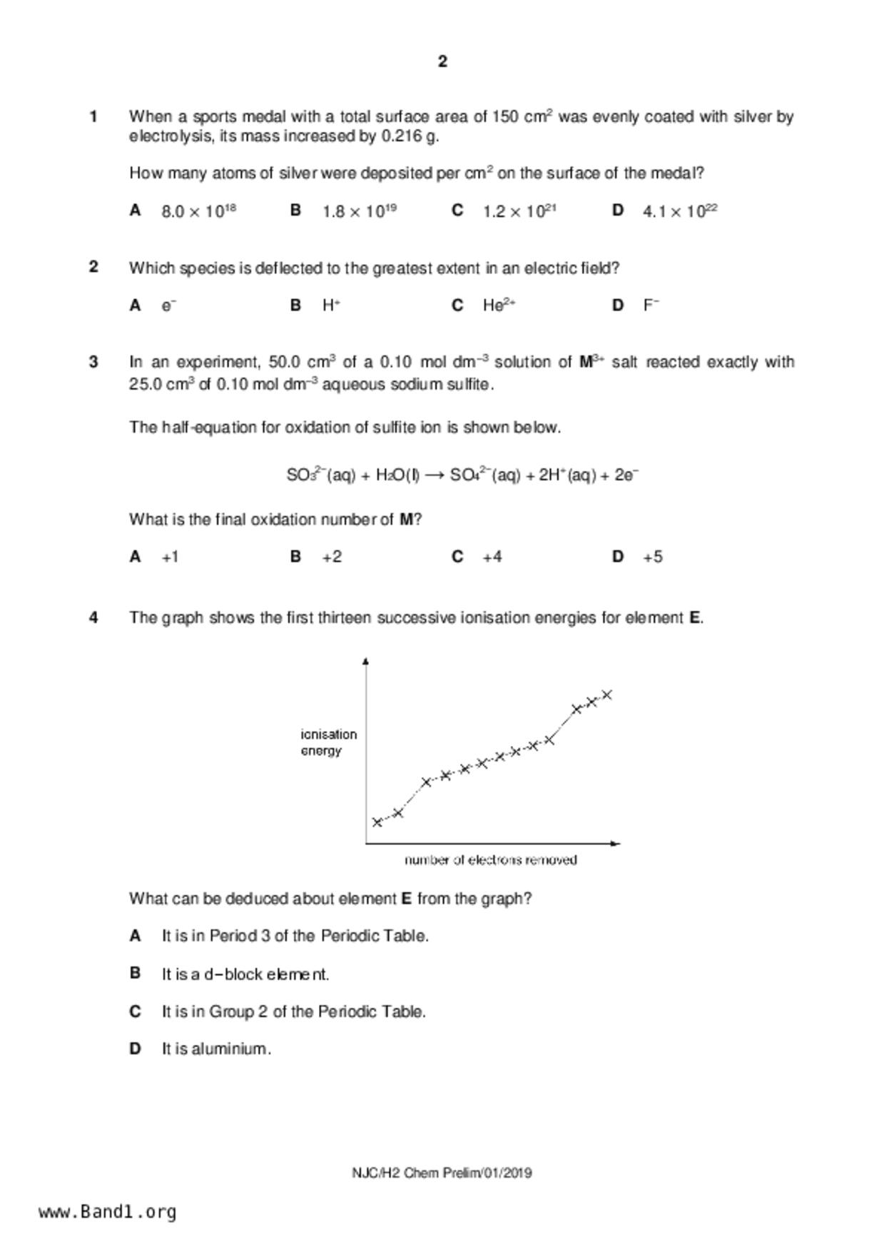 JC2Chemistry試卷
