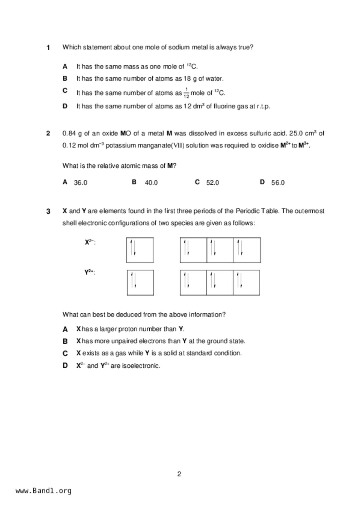 JC2Chemistry試卷