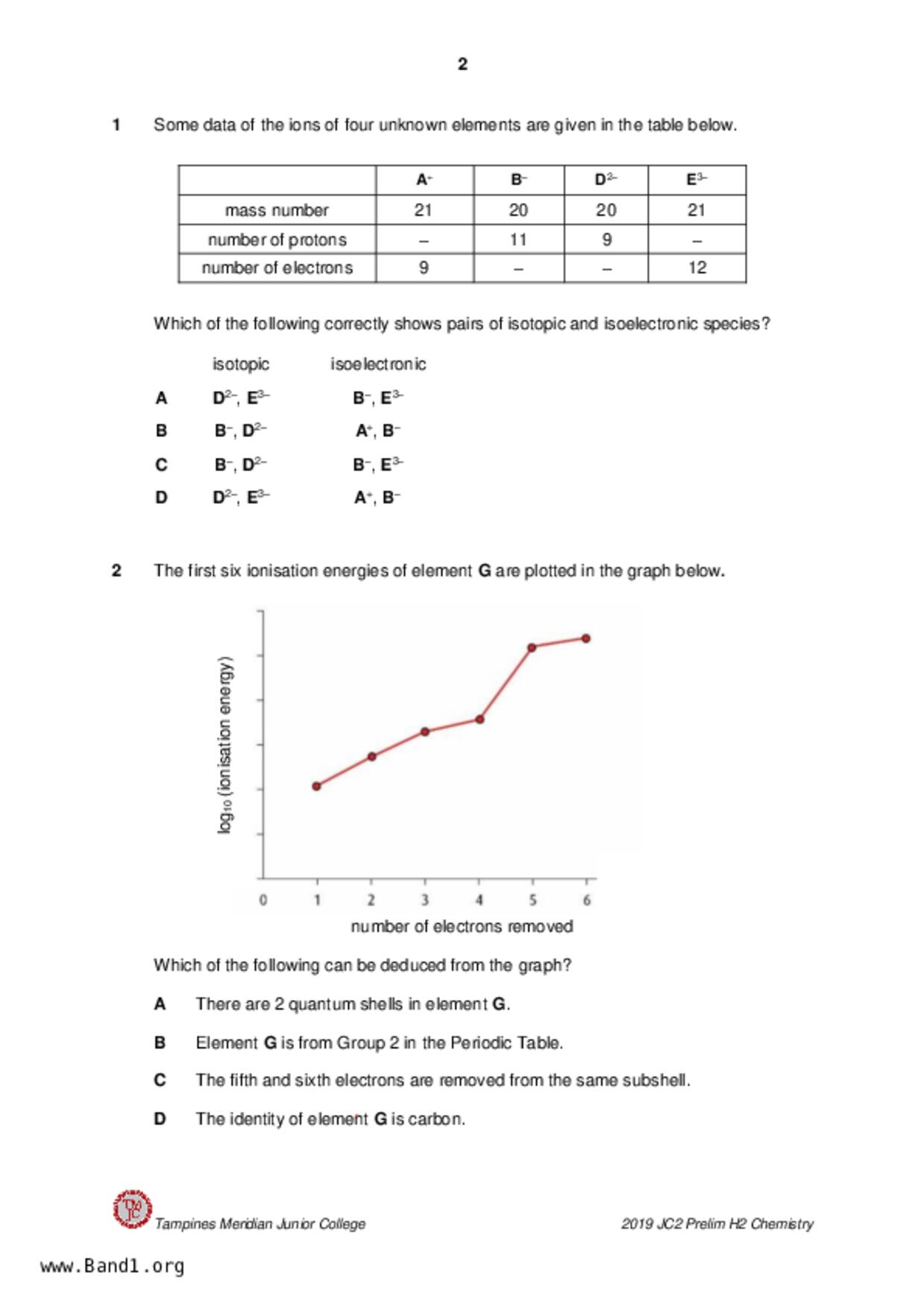 JC2Chemistry試卷