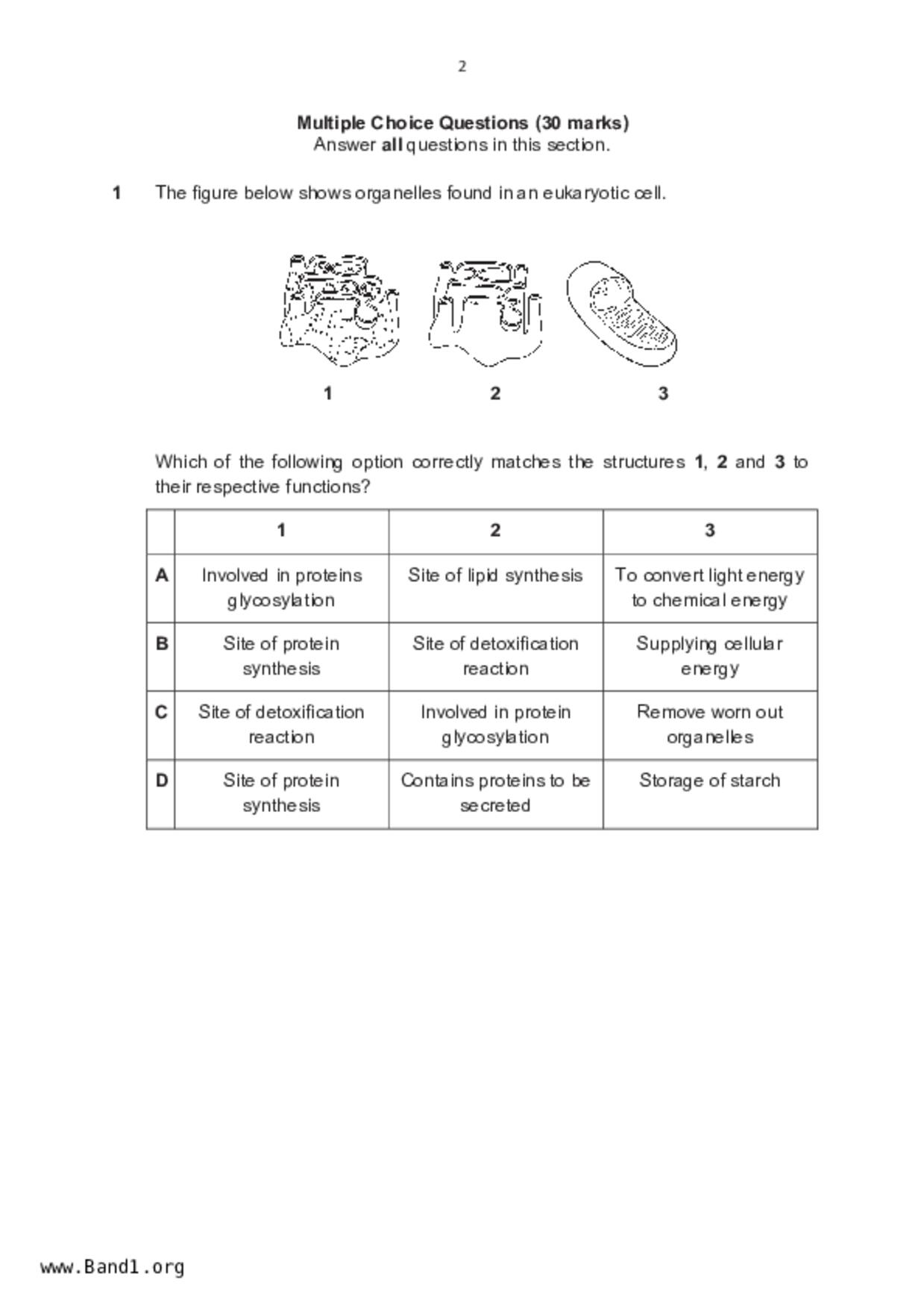 JC2Biology試卷
