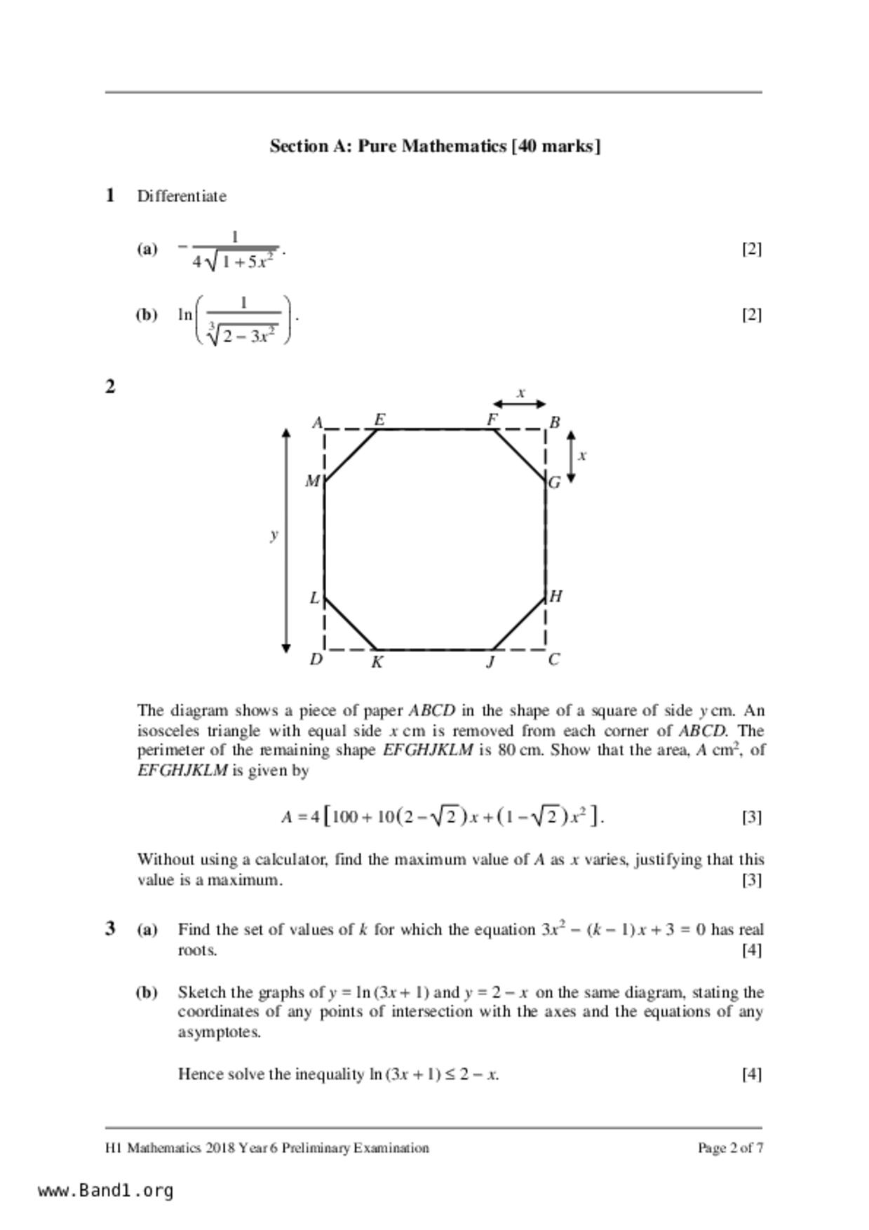 JC2Maths試卷