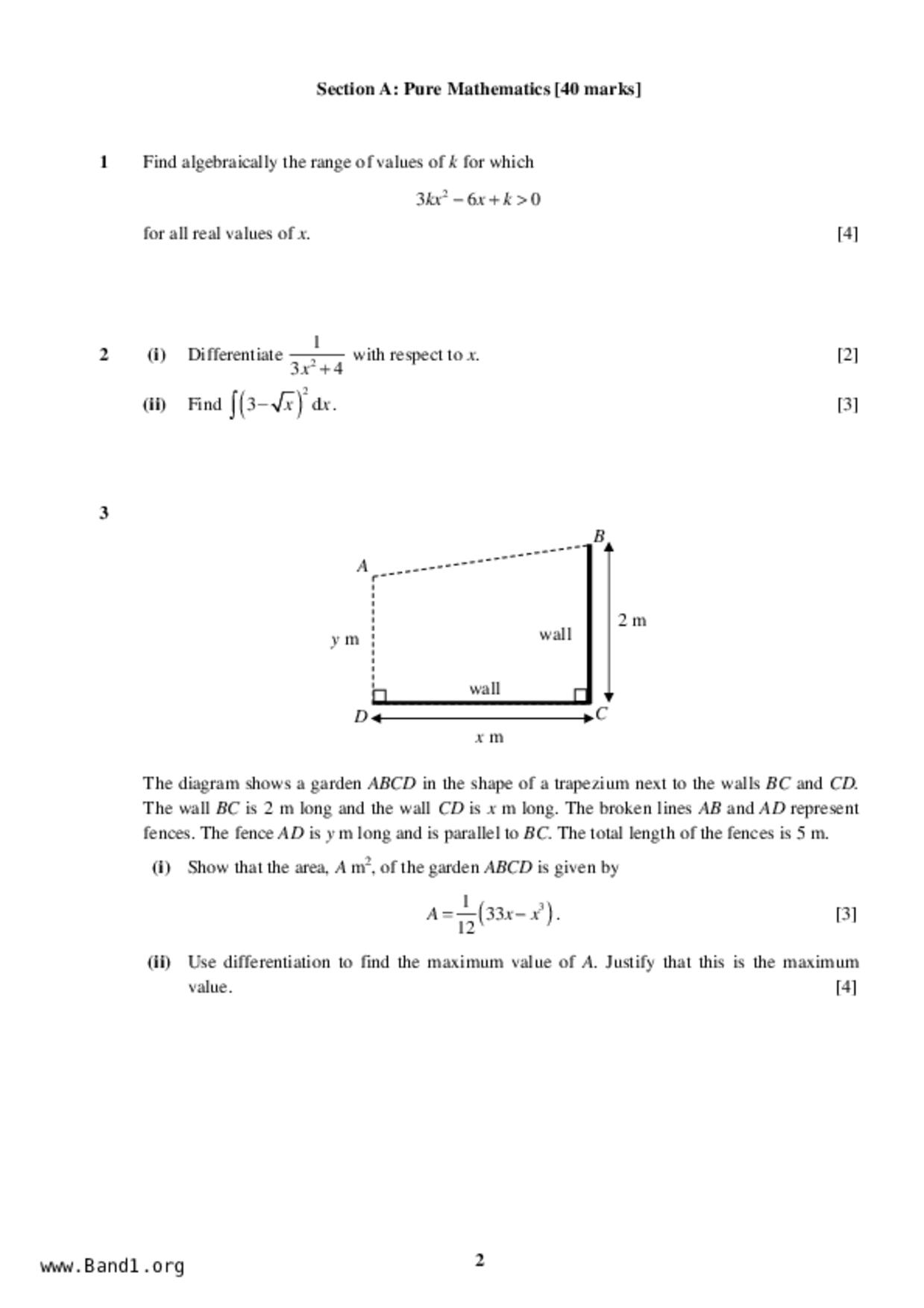 JC2Maths試卷