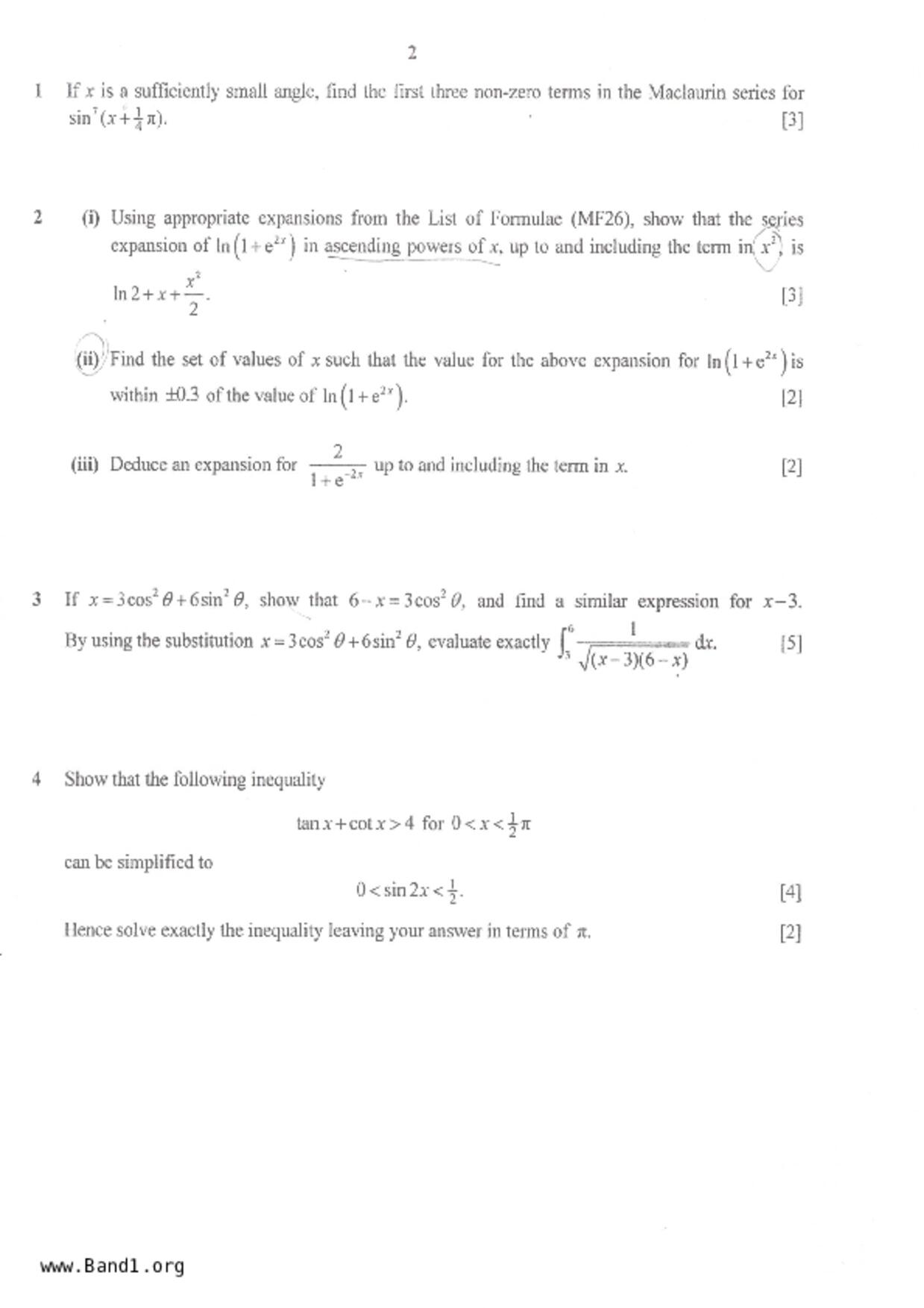 JC2Maths試卷