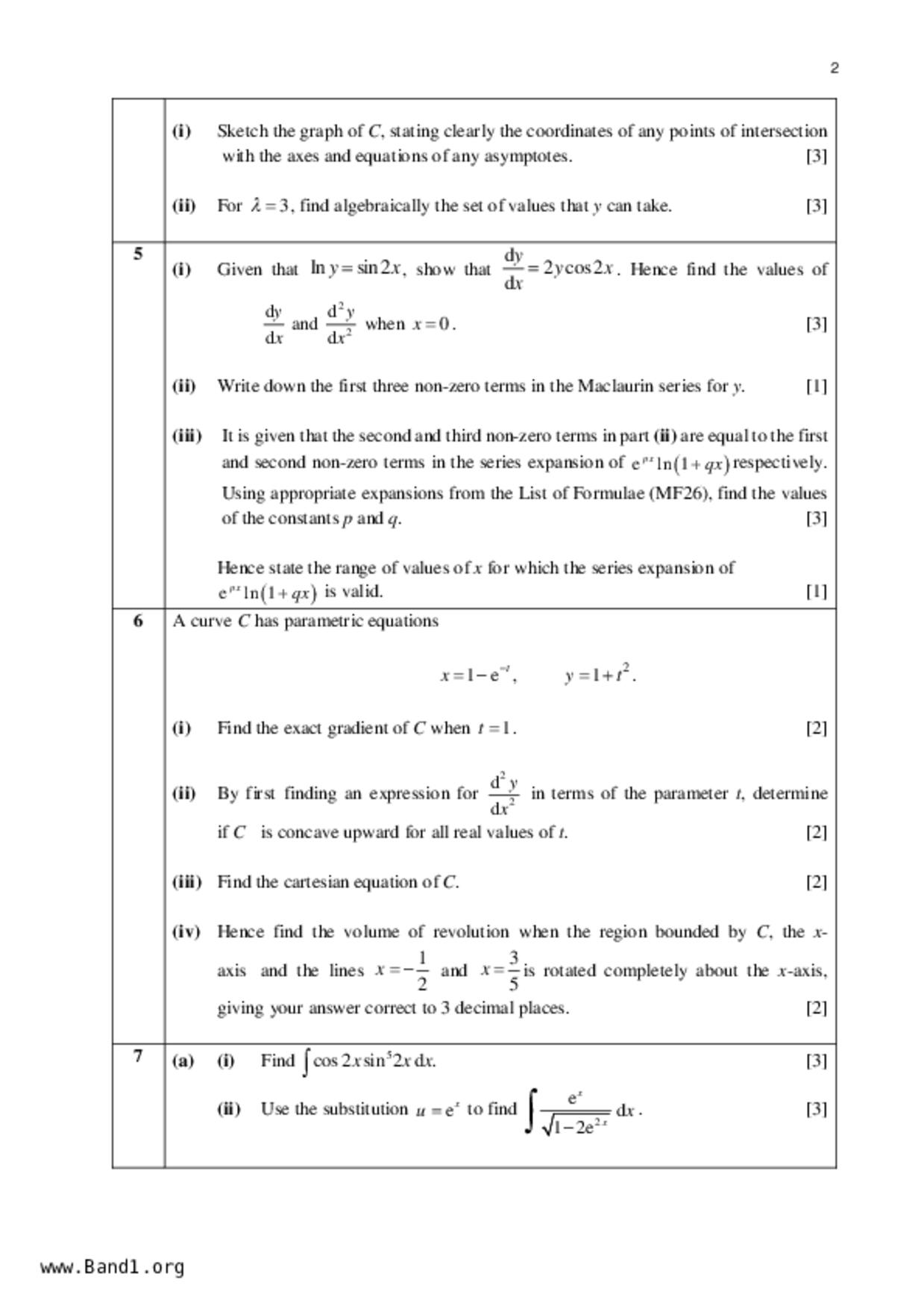 JC2Maths試卷