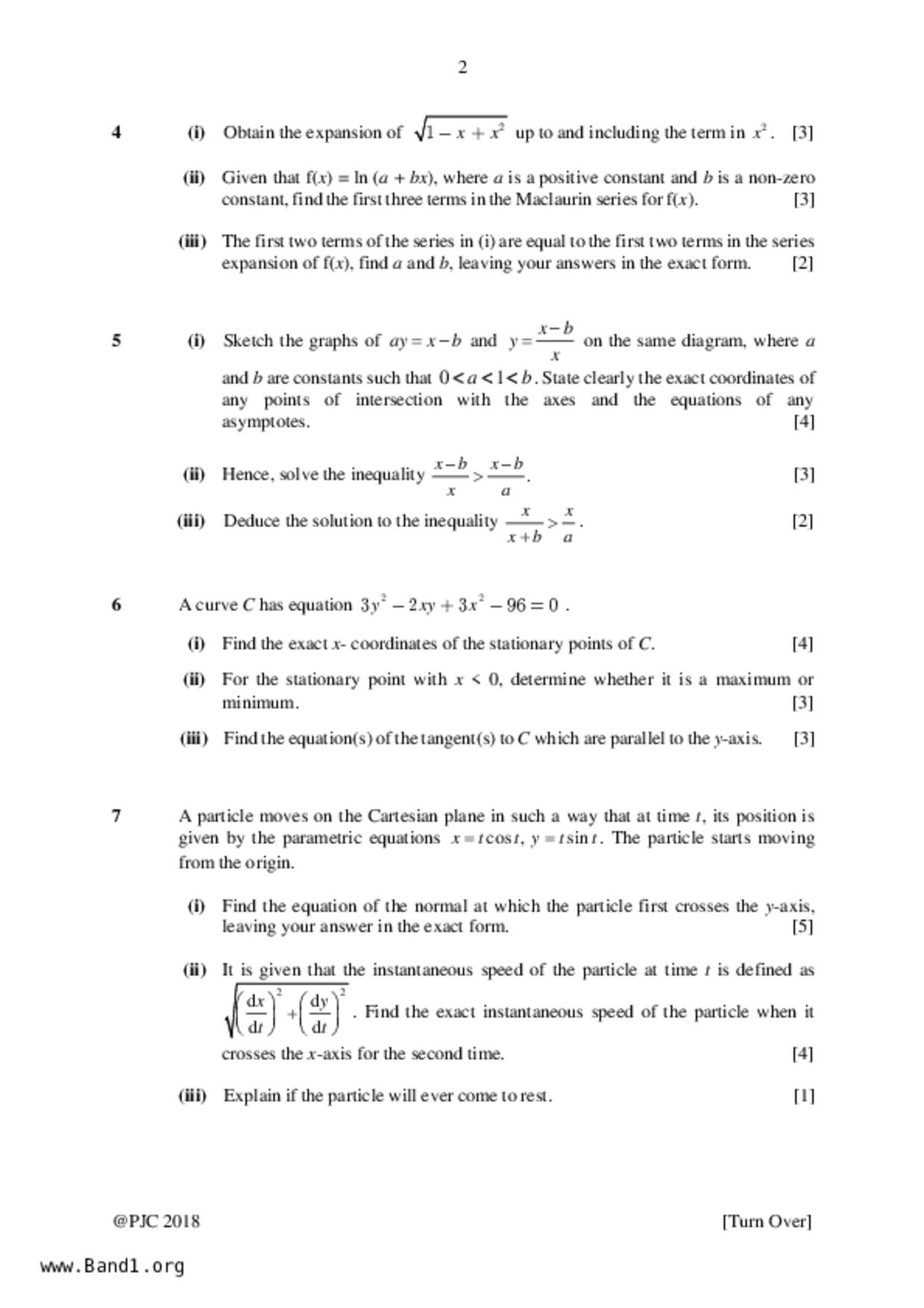 JC2Maths試卷
