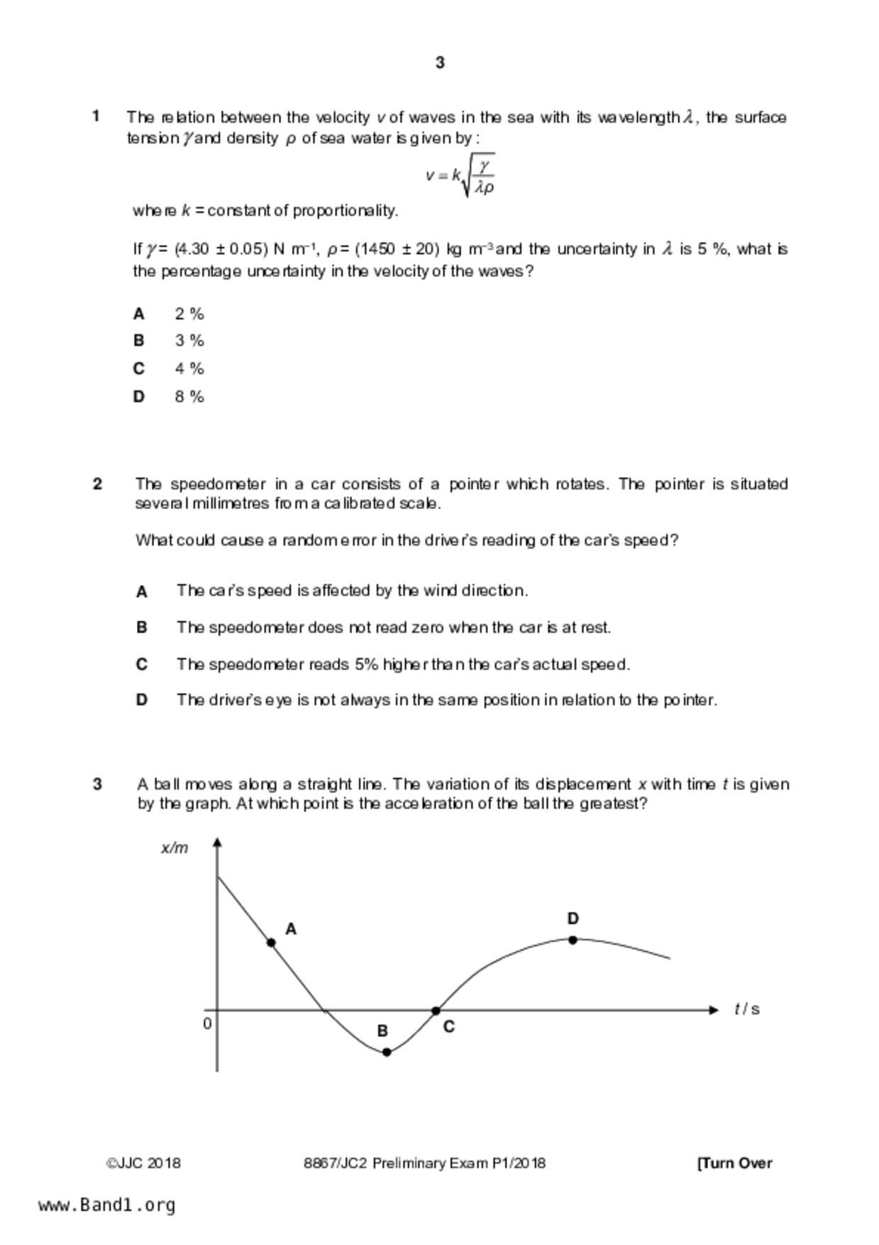 JC2Physics試卷