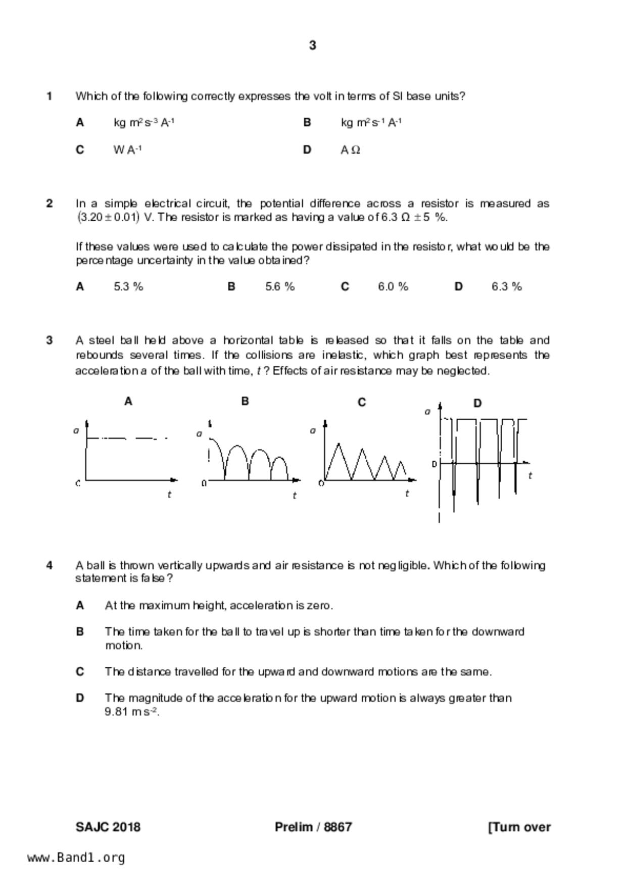 JC2Physics試卷