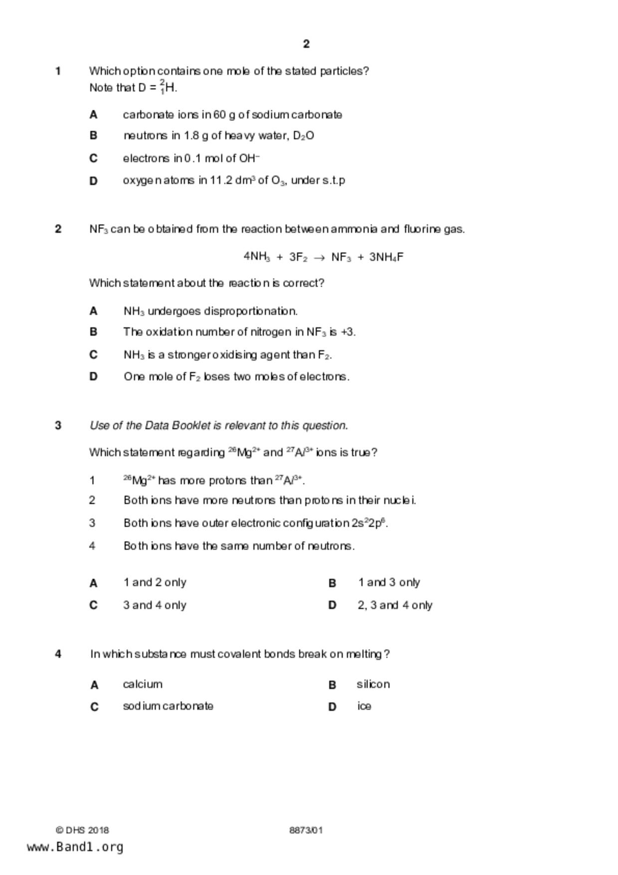 JC2Chemistry試卷