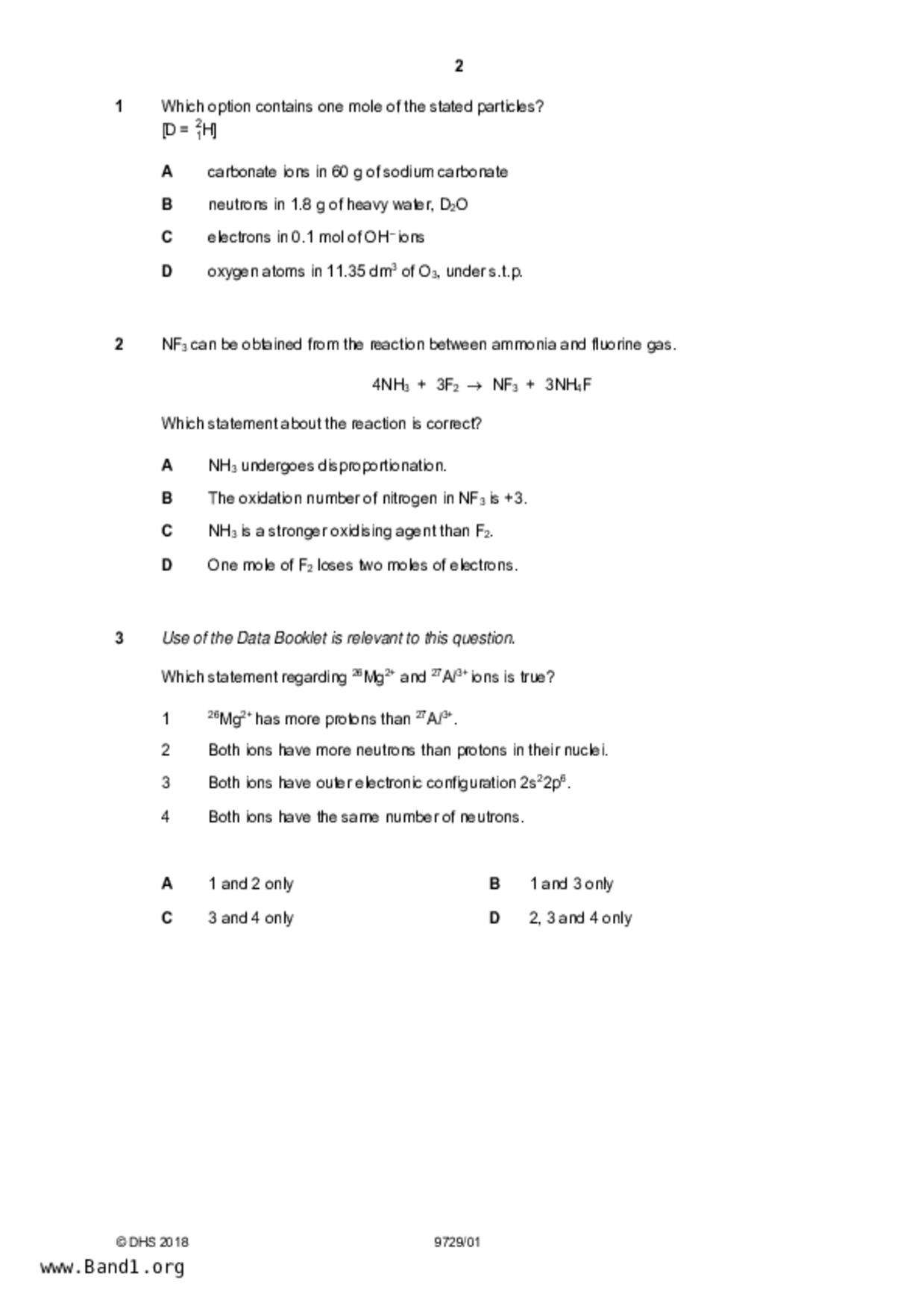 JC2Chemistry試卷