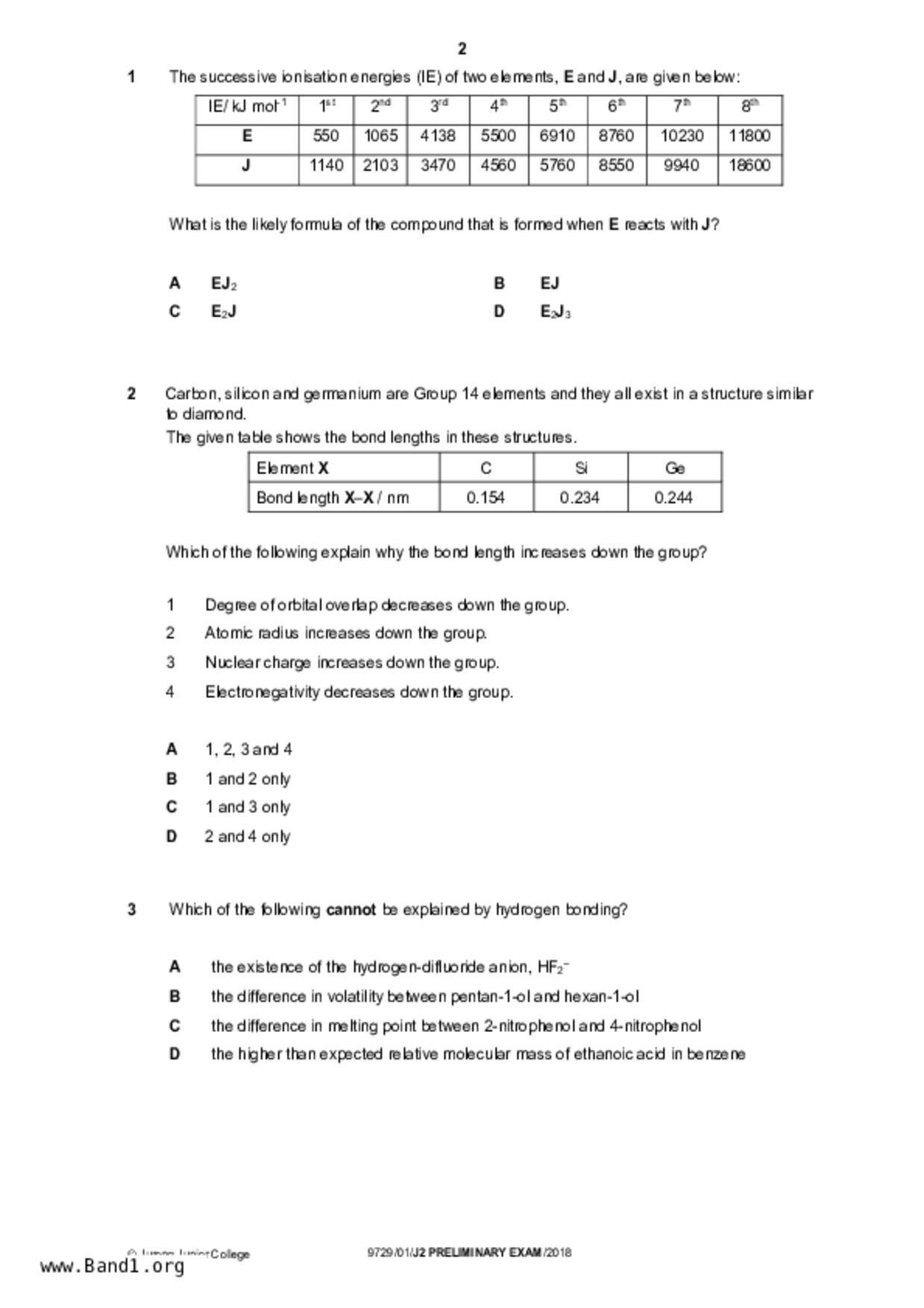 JC2Chemistry試卷