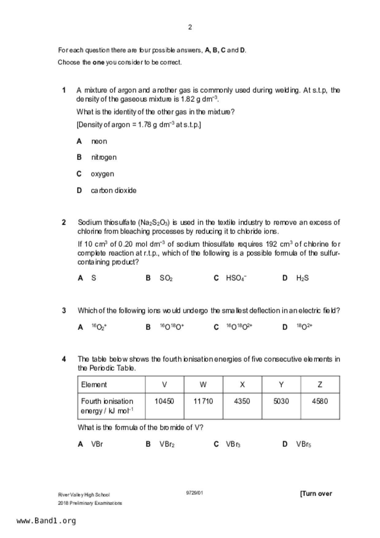JC2Chemistry試卷