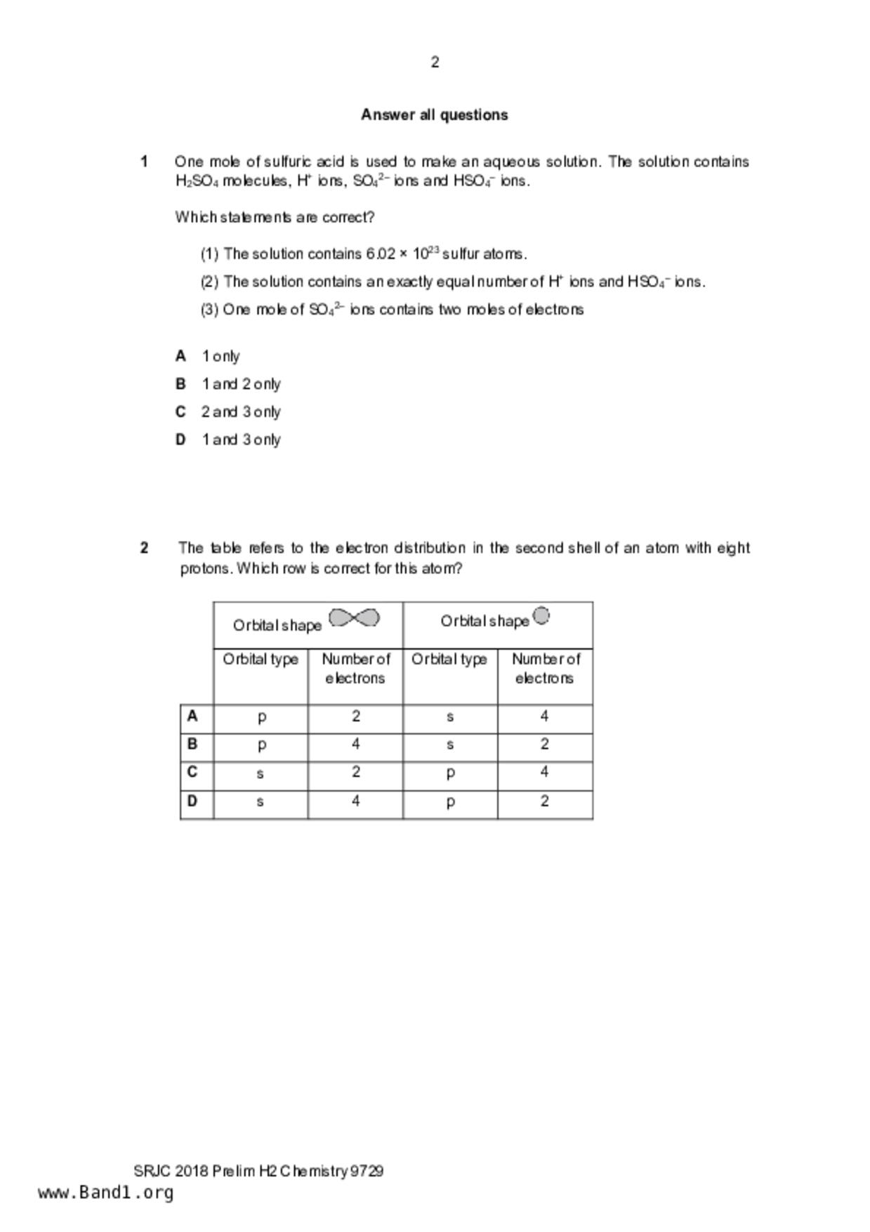JC2Chemistry試卷