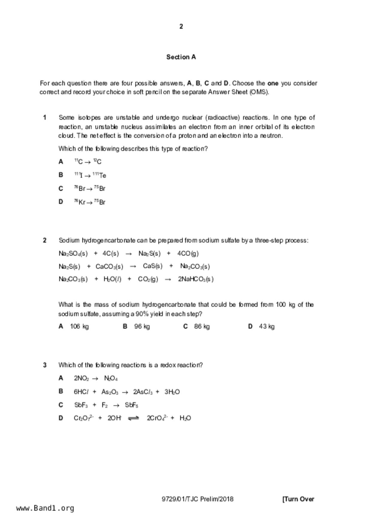 JC2Chemistry試卷