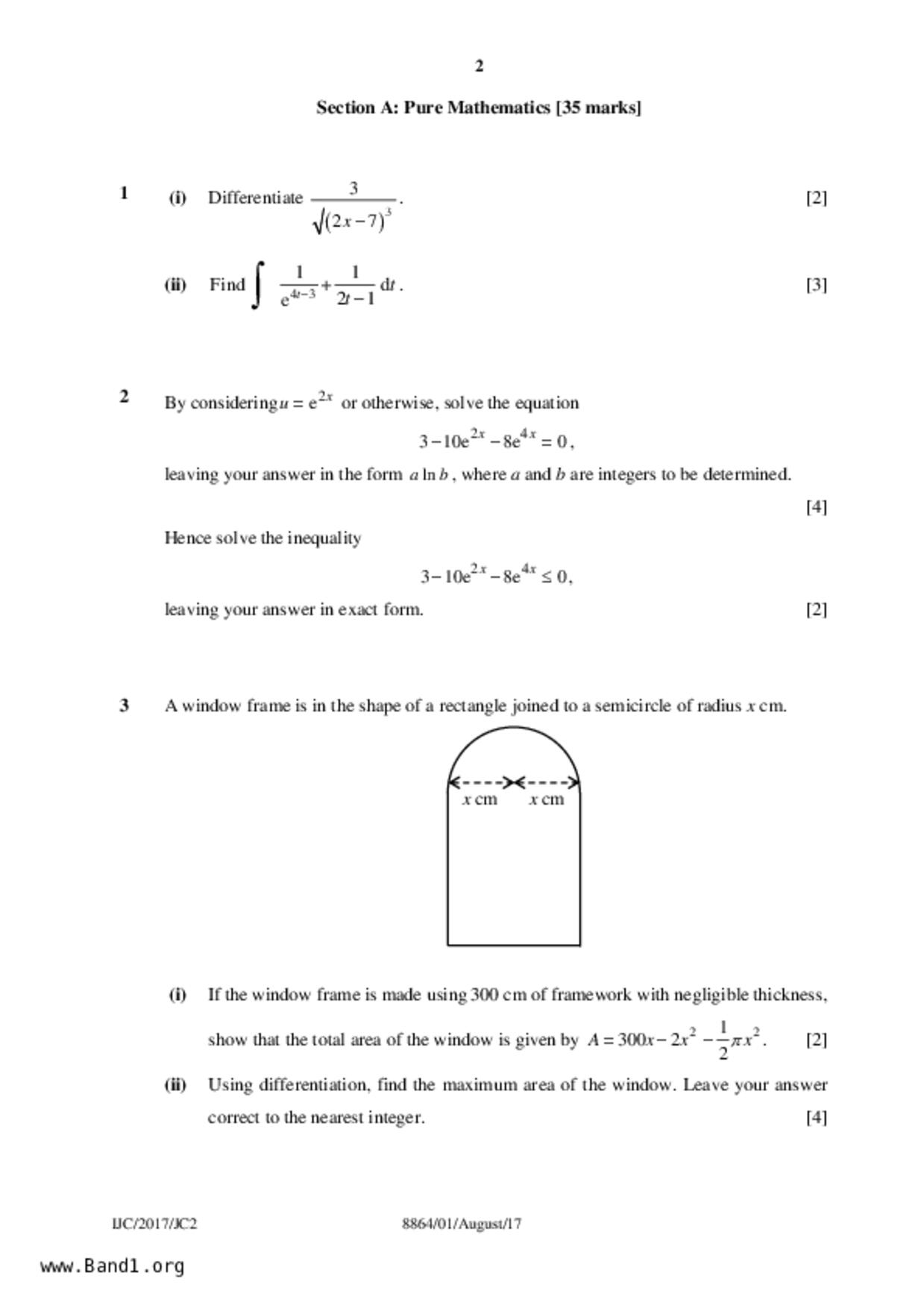 JC2Maths試卷