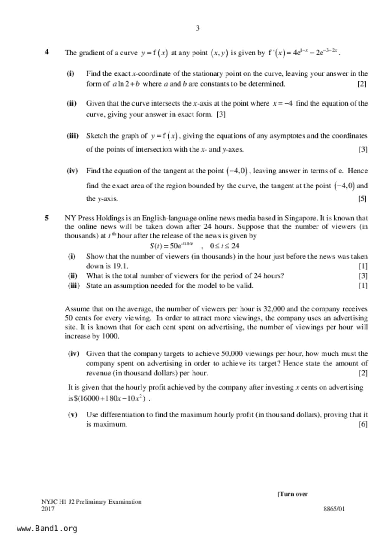 JC2Maths試卷