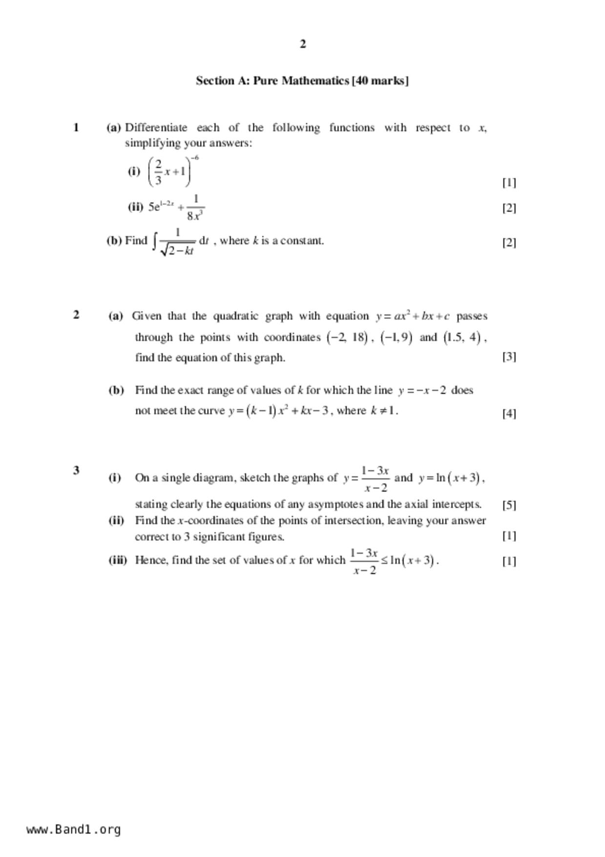 JC2Maths試卷
