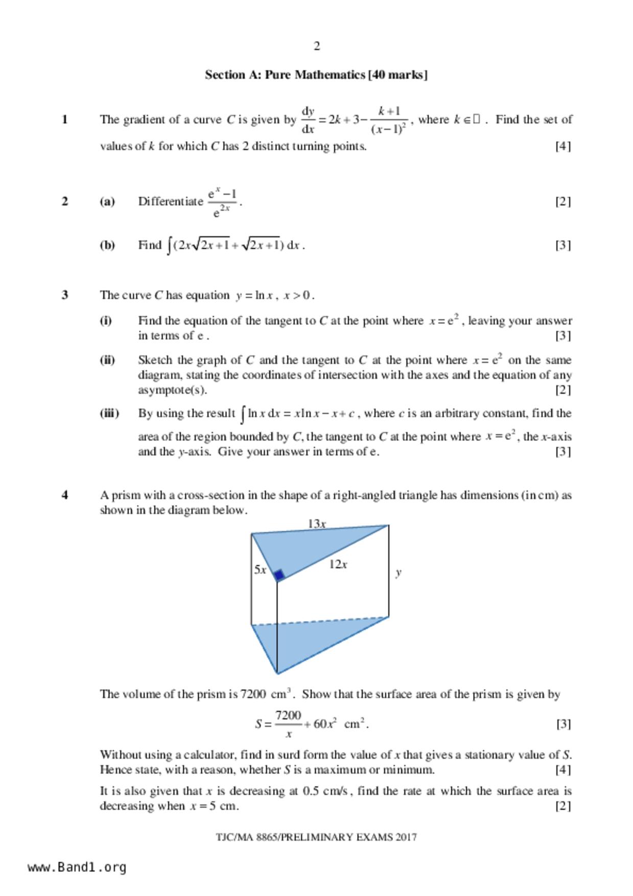 JC2Maths試卷