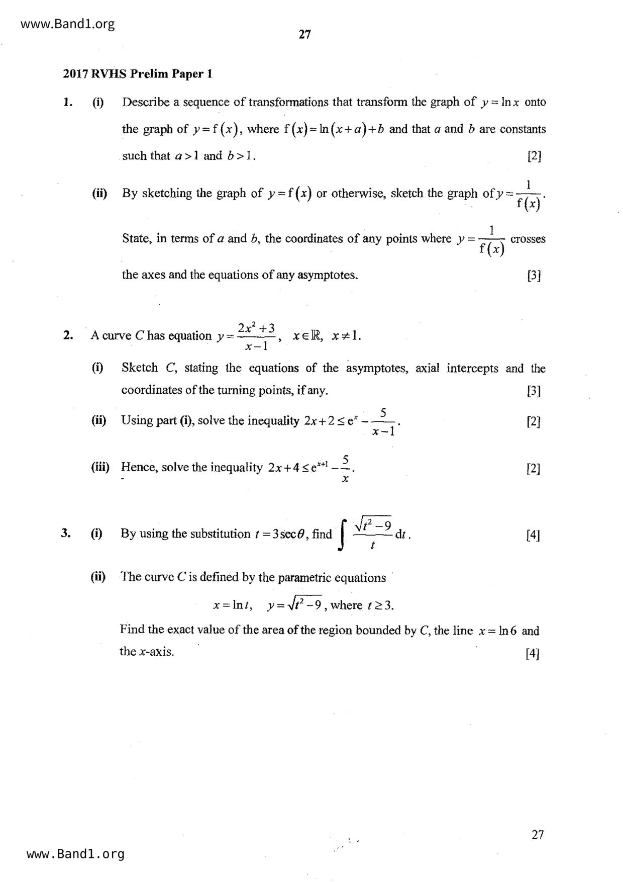 JC2Maths試卷