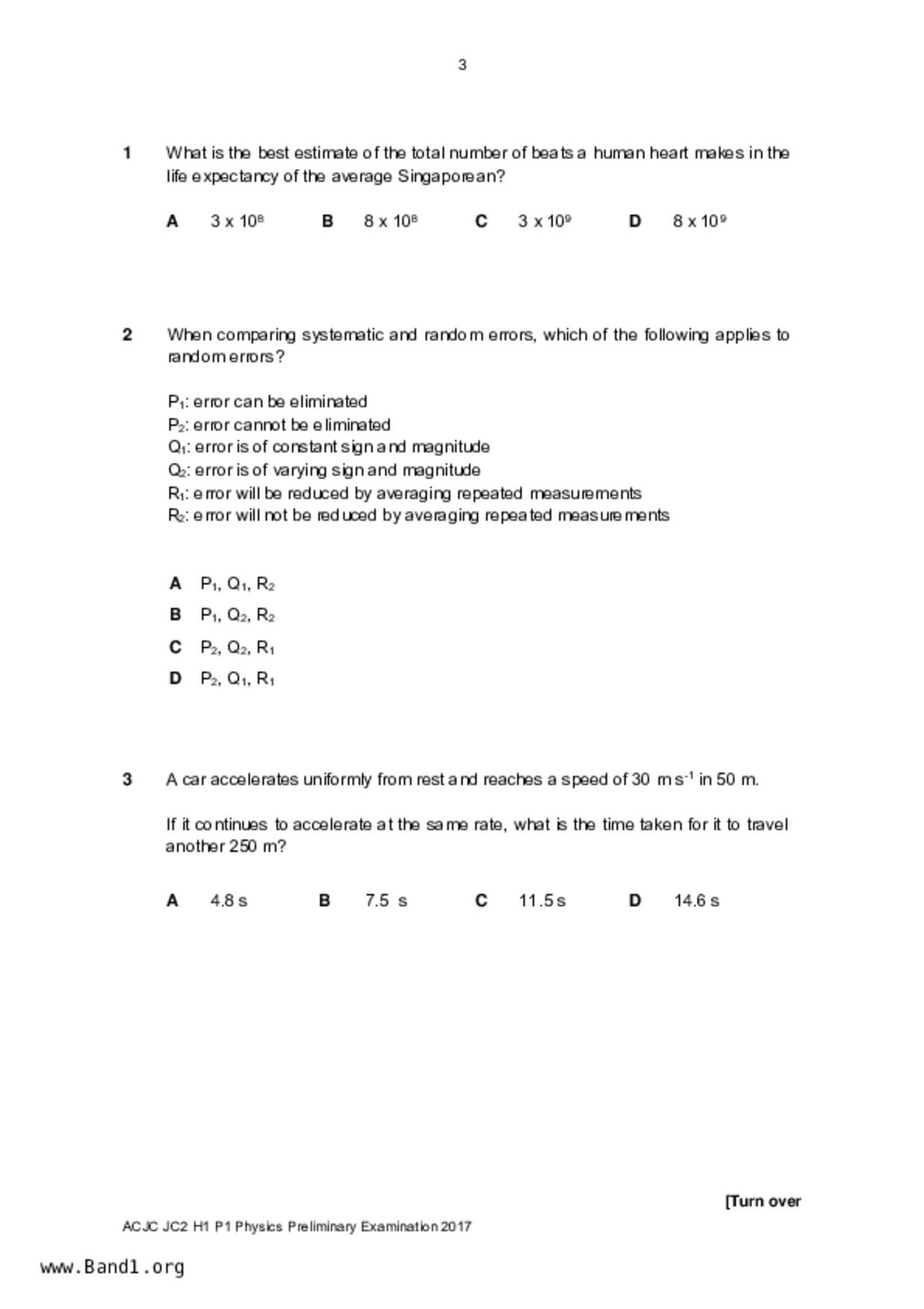 JC2Physics試卷