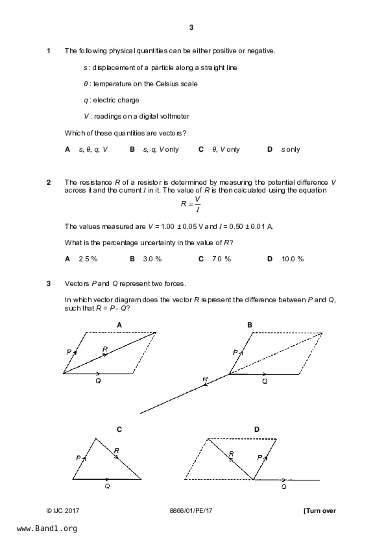 JC2Physics試卷