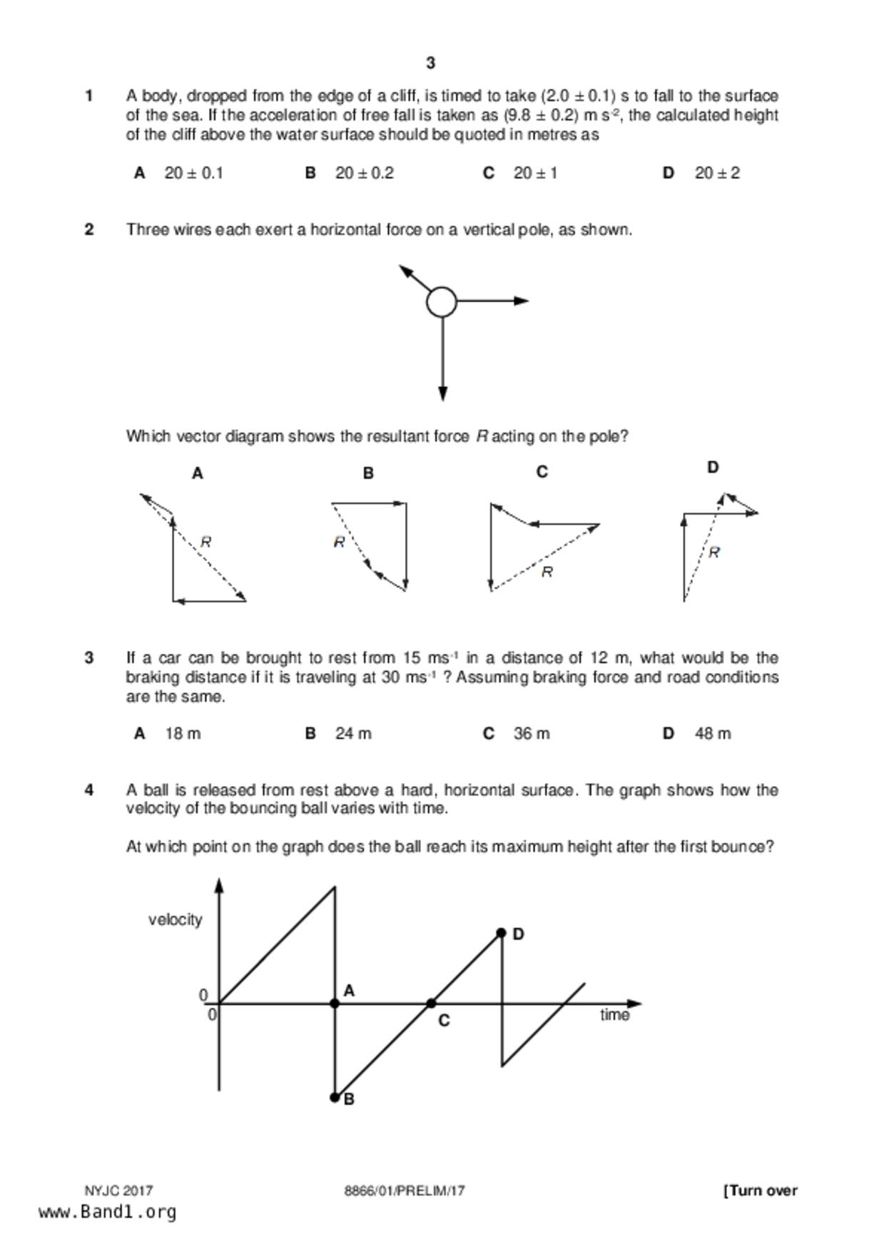 JC2Physics試卷