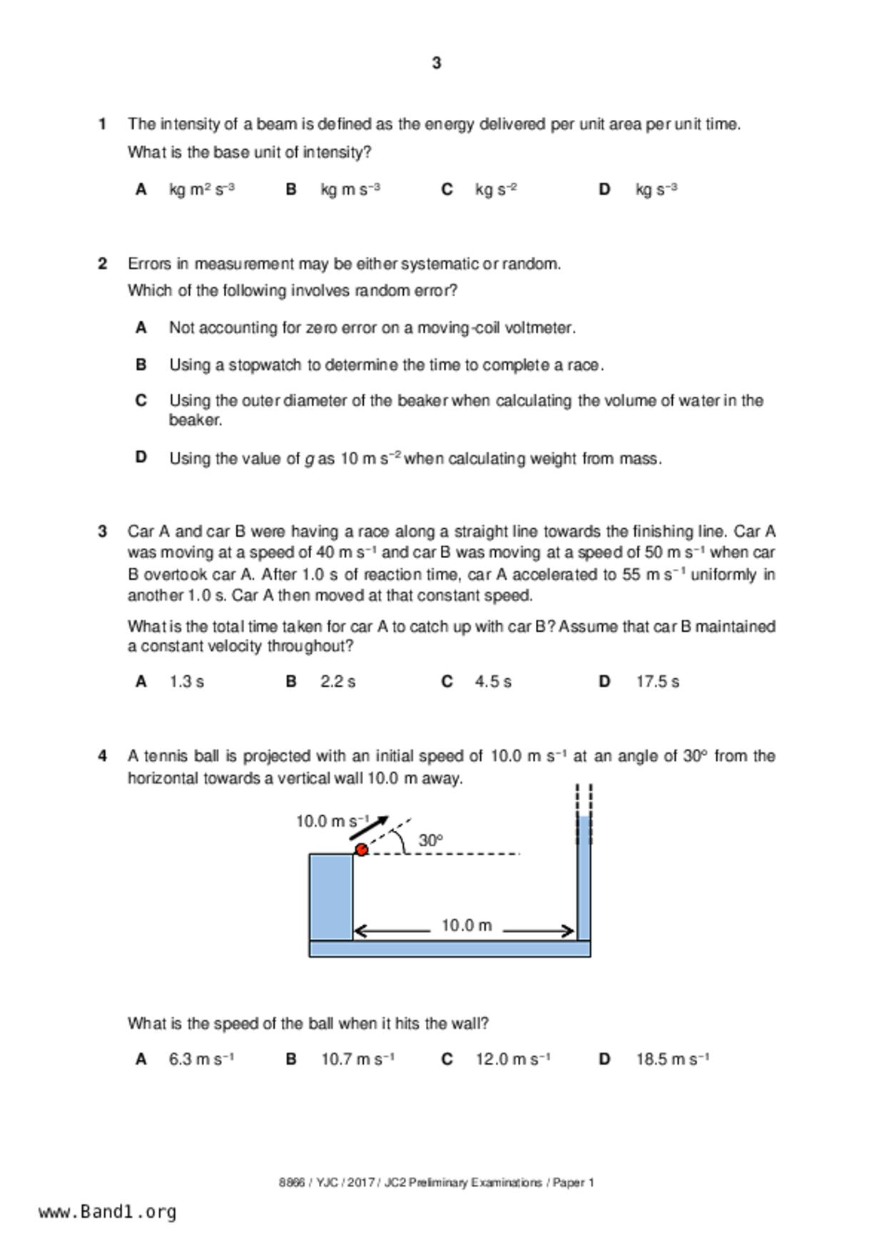 JC2Physics試卷