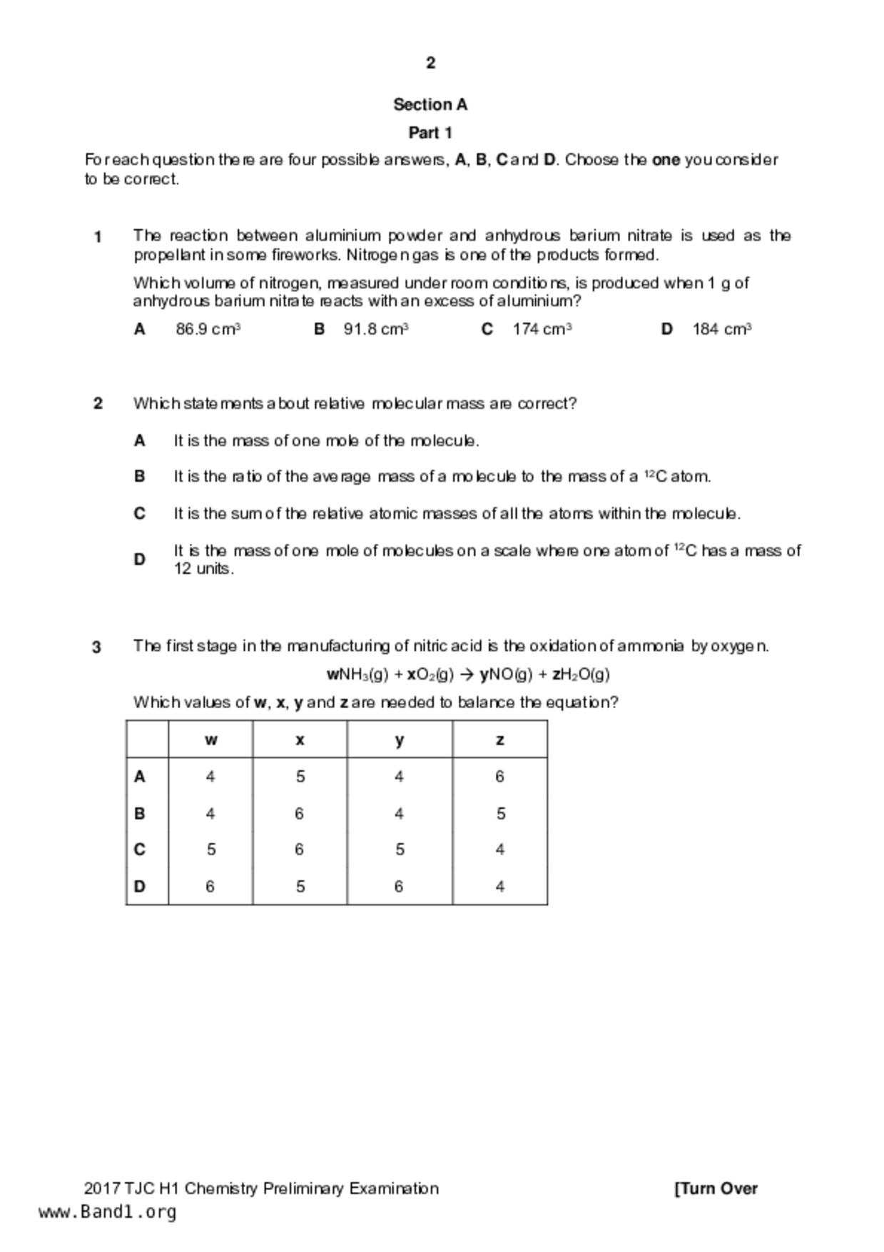 JC2Chemistry試卷