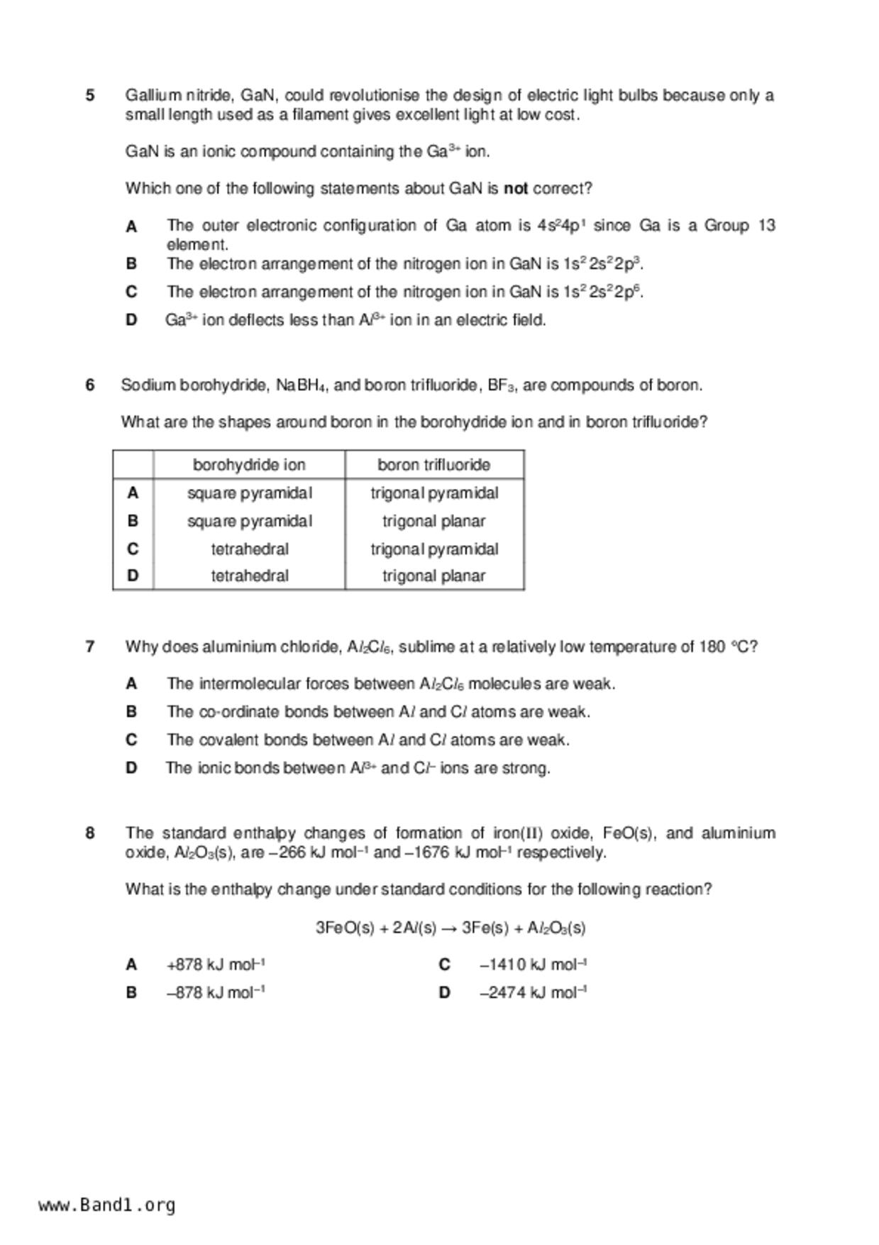 JC2Chemistry試卷