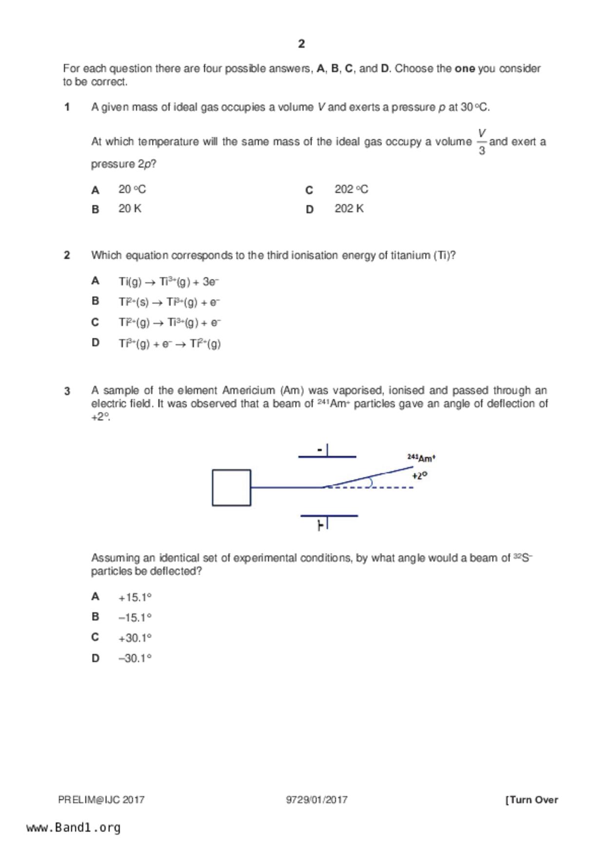 JC2Chemistry試卷