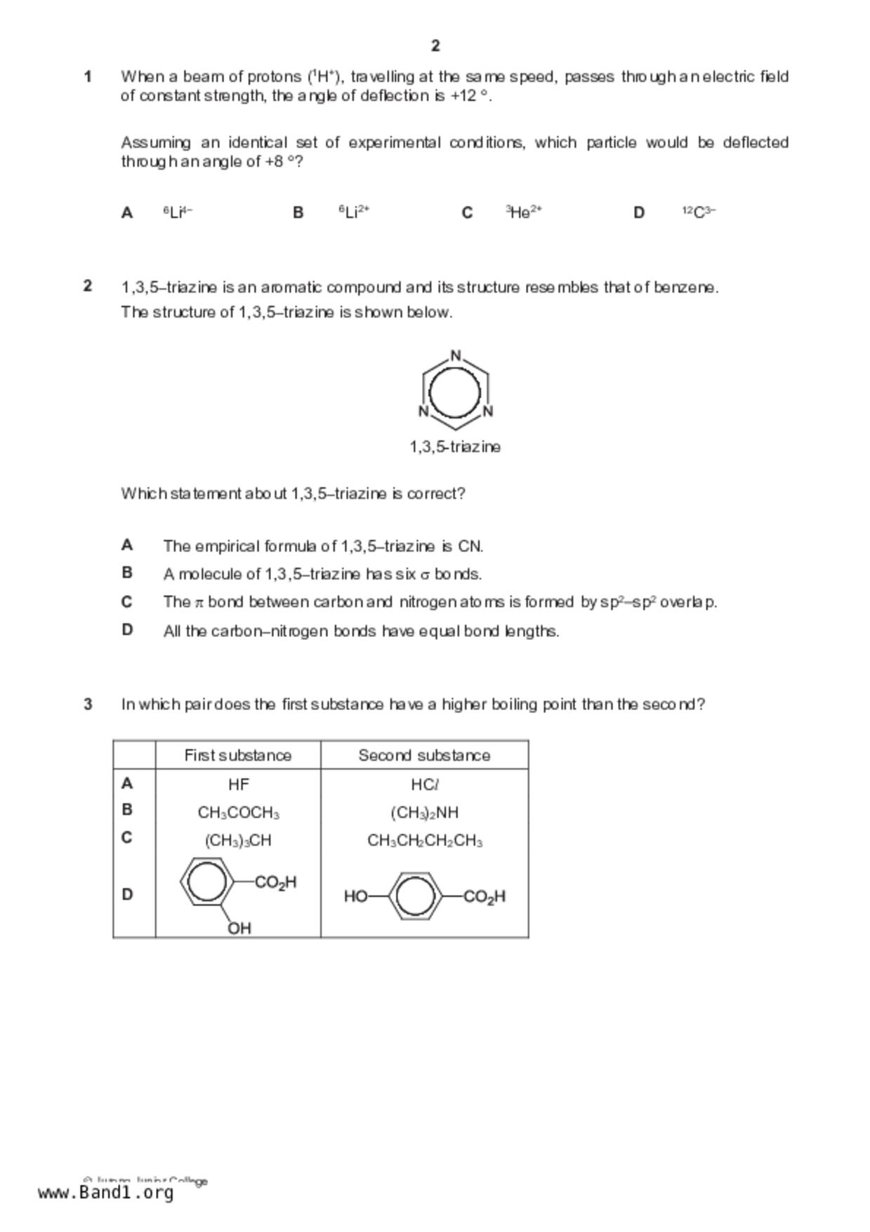 JC2Chemistry試卷