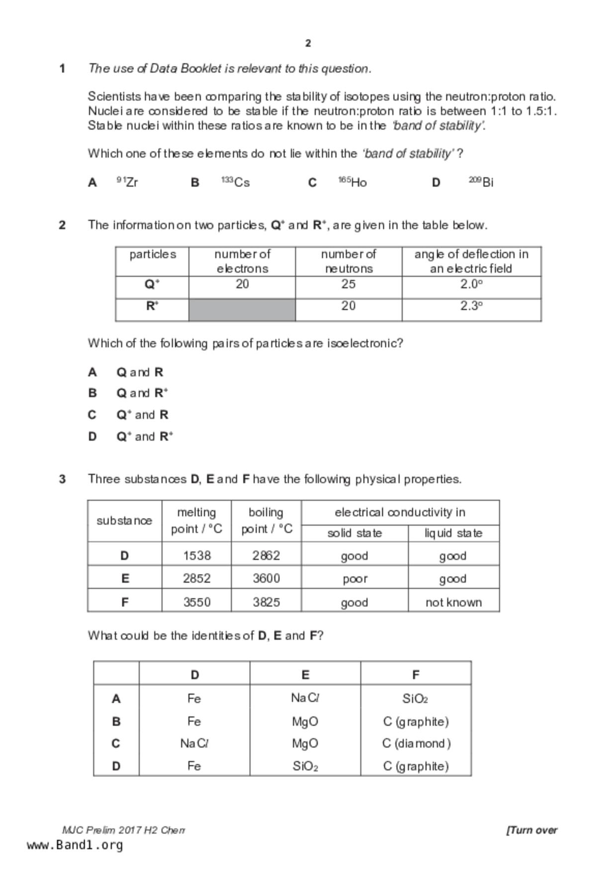 JC2Chemistry試卷