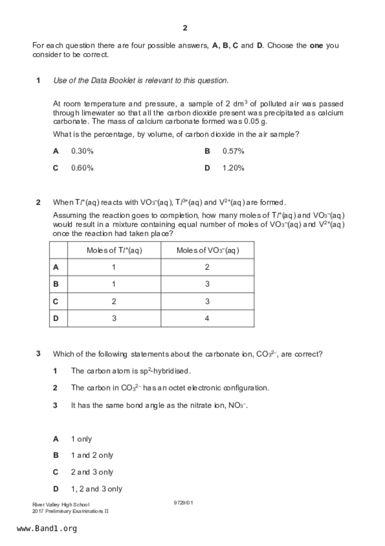 JC2Chemistry試卷