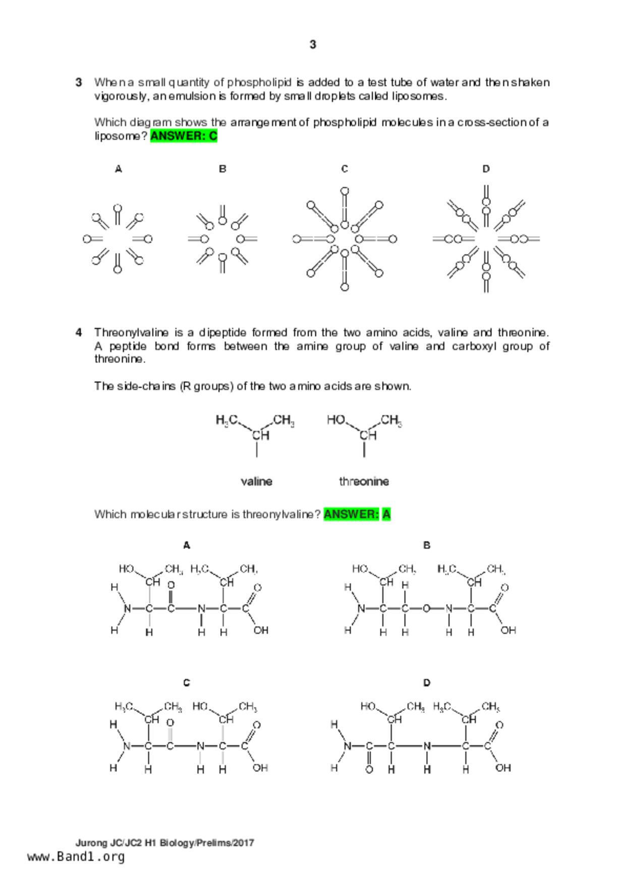 JC2Biology試卷