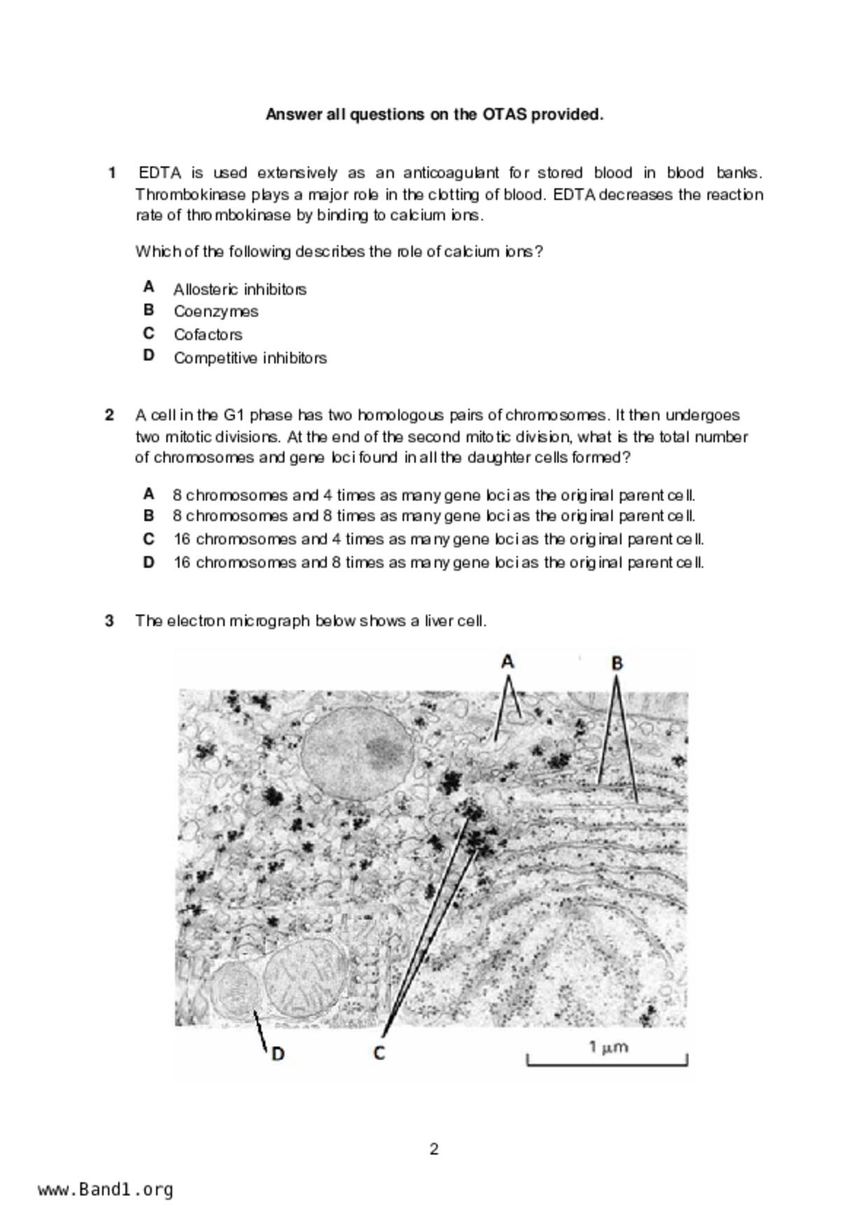 JC2Biology試卷